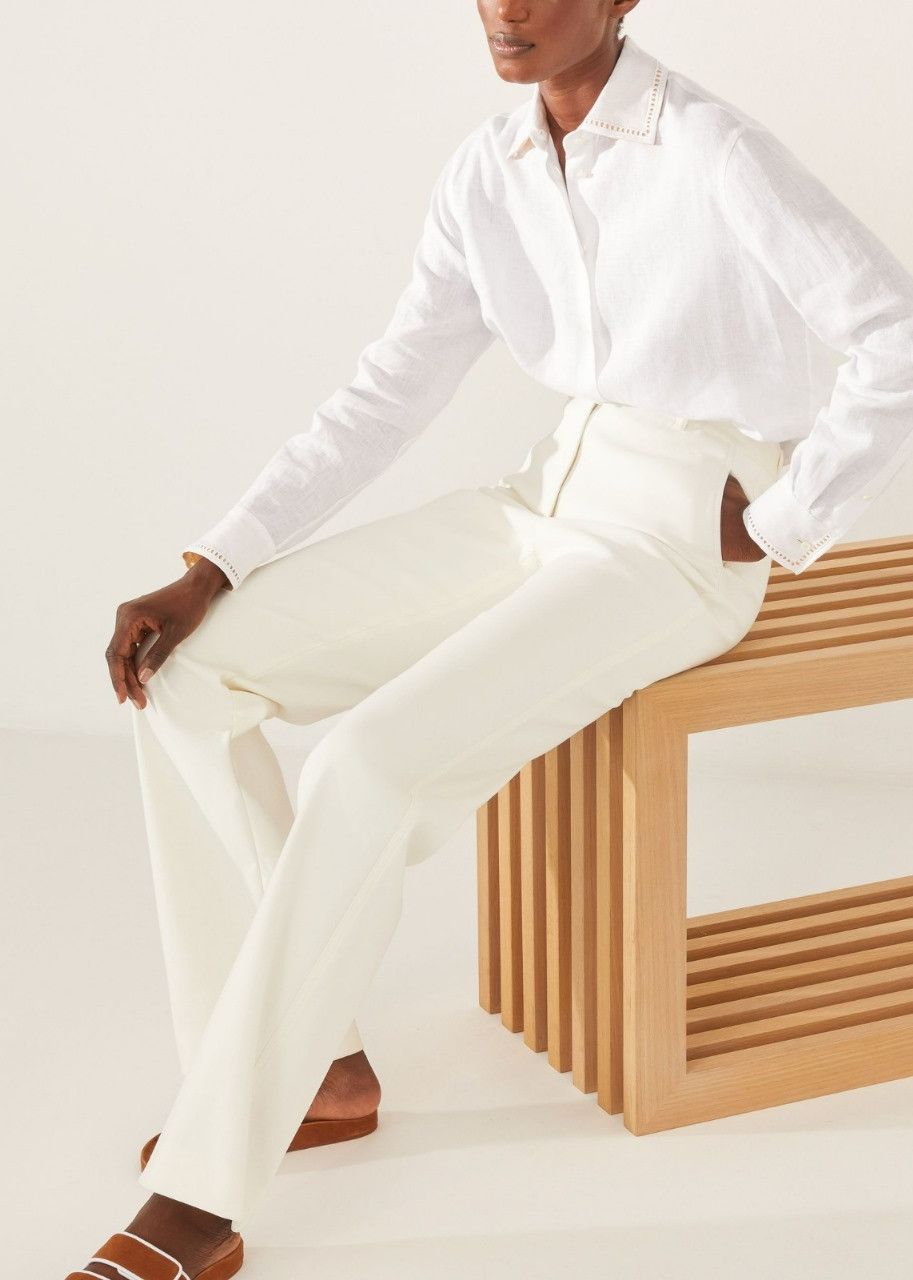 Loro Piana o1srvl11e0424 Trouser in White Size 36" / US 14 / IT 50 - 4 Thumbnail