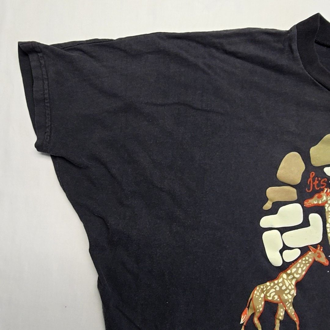 Vintage Vintage Jungle Giraffe Graphic Black 2XL Batwing Shirt 90s Size US XXL / EU 58 / 5 - 4 Thumbnail
