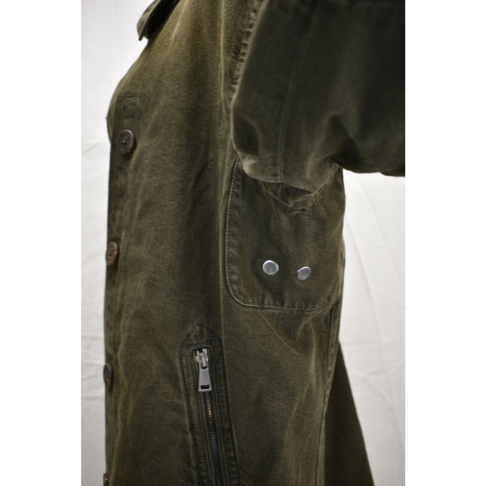 Lauren Ralph Lauren RALPH LAUREN OLIVE GREEN DENIM BUTTON CROPPED JACKET S $895 Size US S / EU 44-46 / 1 - 2 Thumbnail