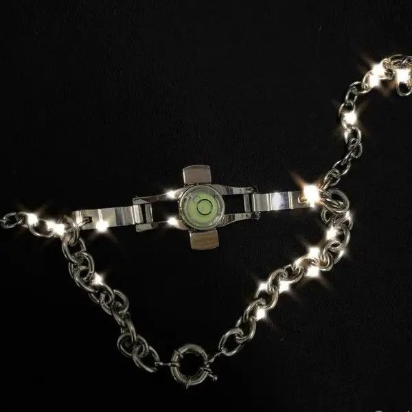 Jewelry Cyber Punk Green Chain New Wave Alien Goth Mech Necklace Size ONE SIZE - 3 Thumbnail