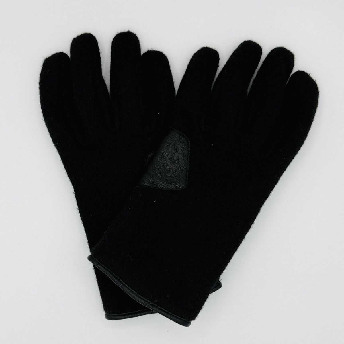 Ugg UGG Black Wool / Fleece & Leather Winter Gloves - Large Size ONE SIZE - 6 Thumbnail