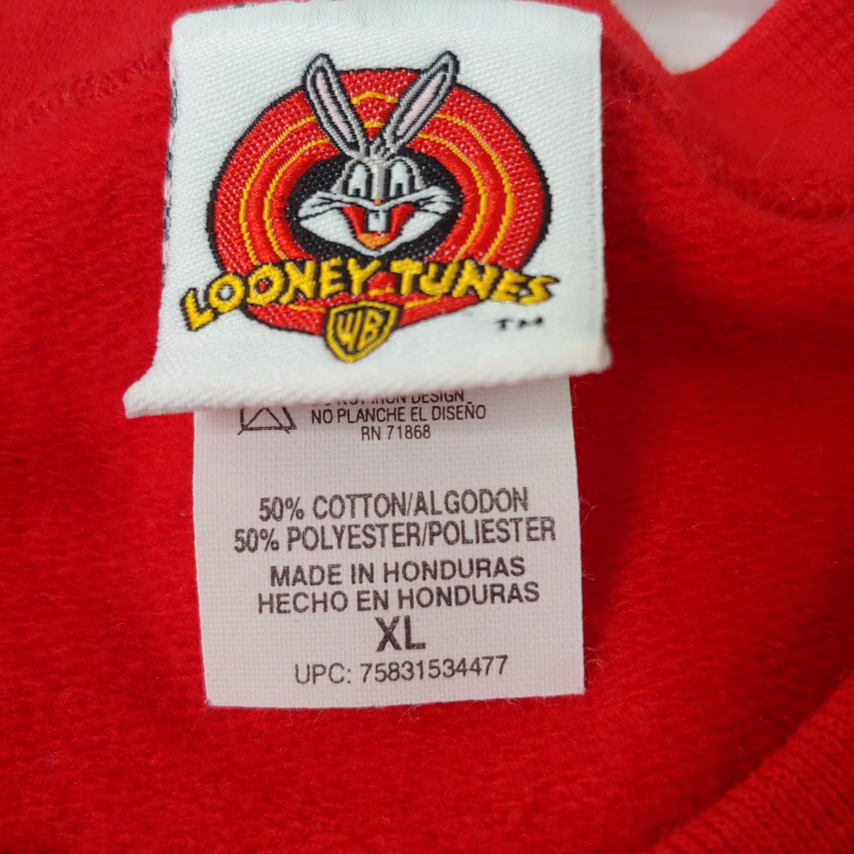 Vintage Looney Tunes Tweety Bird Sweatshirt Women XL Red Chics Deserve It All FLAWED Size XL / US 12-14 / IT 48-50 - 7 Thumbnail