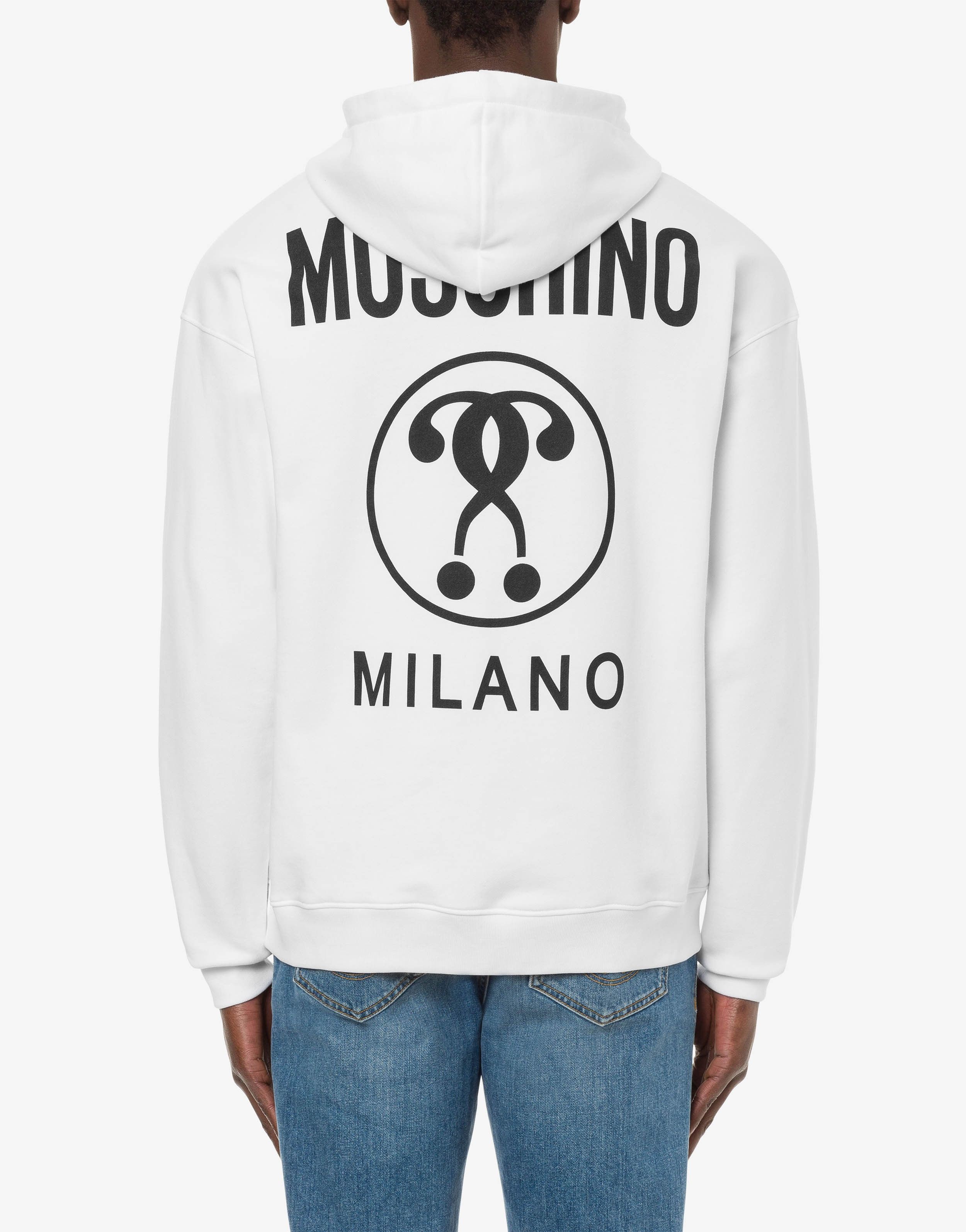 Moschino o1y0225 Logo Hoodie in White Size US M / EU 48-50 / 2 - 4 Thumbnail