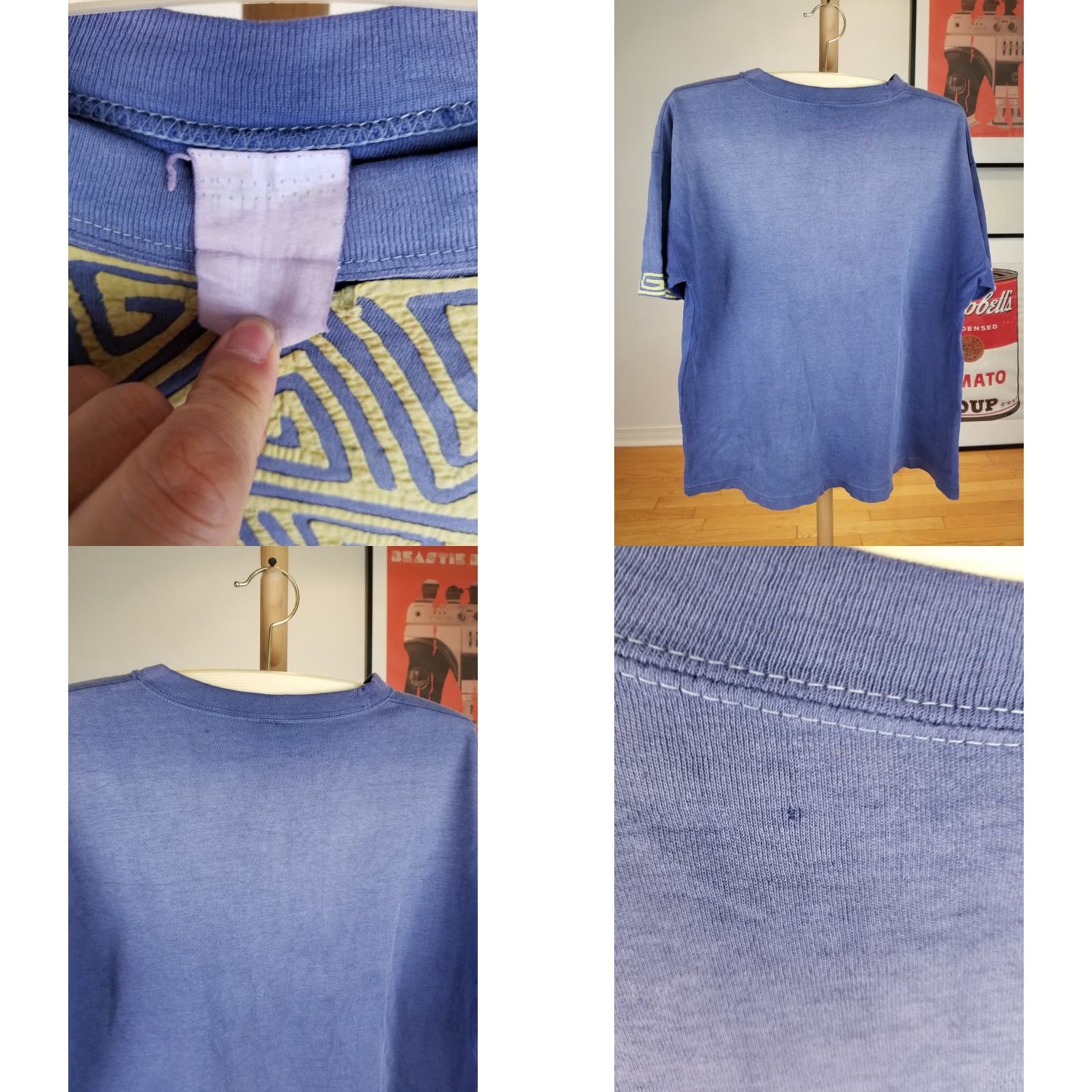 Vintage VINTAGE 90' SUN FADED TRIBAL ETHNIC PATTERN GEOMETRIC AZTEC BLUE T-SHIRT SZ XL Shirt Men XL Blue 90s Vintage AZTEC Tribal Geometric Sun Fade T-Shirt Size US XL / EU 56 / 4 - 8 Thumbnail
