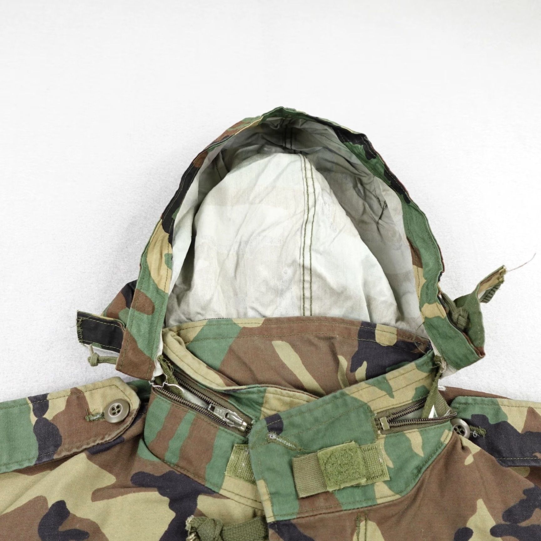 Alpha Industries VINTAGE Alpha Industries Coat Military Jacket Large Woodland Camo Winter Mens L Green 80s Premium Quality Size US L / EU 52-54 / 3 - 2 Thumbnail