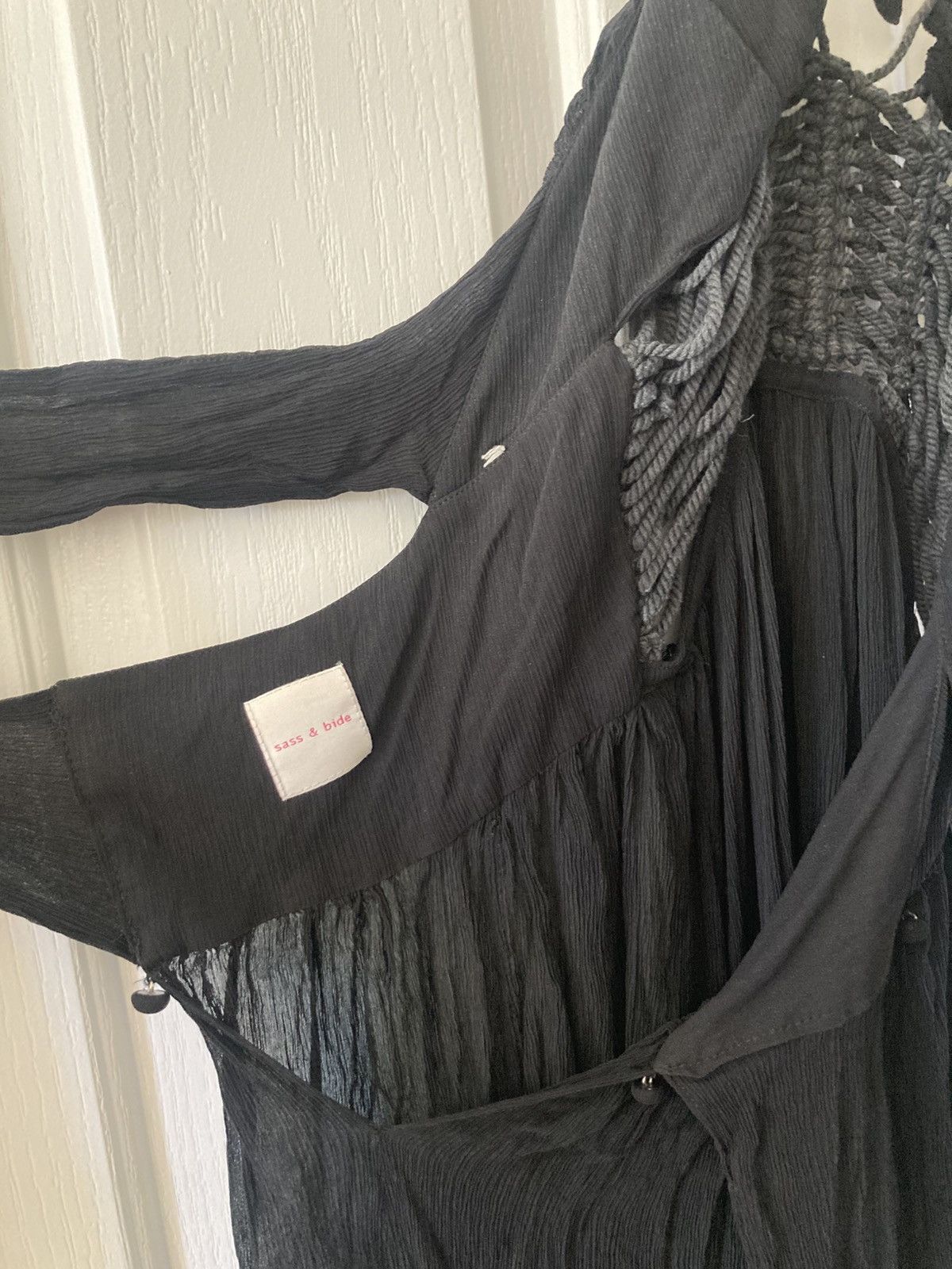 Vintage Sass & Bide Vintage Sheer Black Crepe Dress Size S / US 4 / IT 40 - 10 Thumbnail