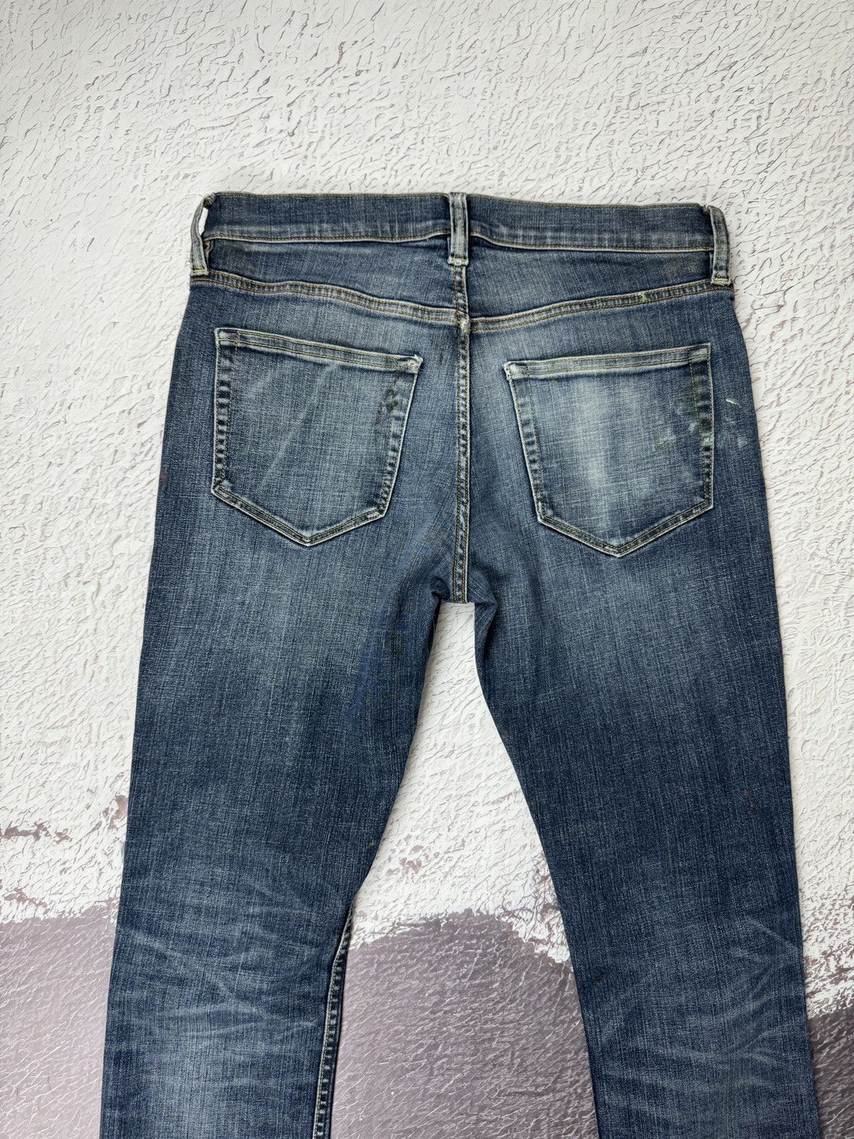 Japanese Brand × Muji Muji Japan blue distressed denim hand painted casual jeans Size US 30 / EU 46 - 14 Thumbnail
