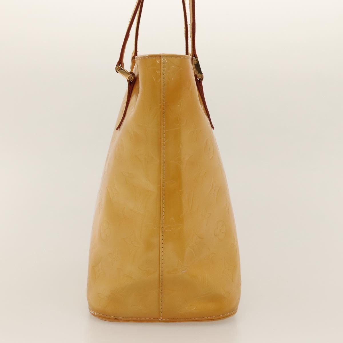 Louis Vuitton LOUIS VUITTON Monogram Vernis Houston Hand Bag Beige M91004 Size ONE SIZE - 4 Thumbnail