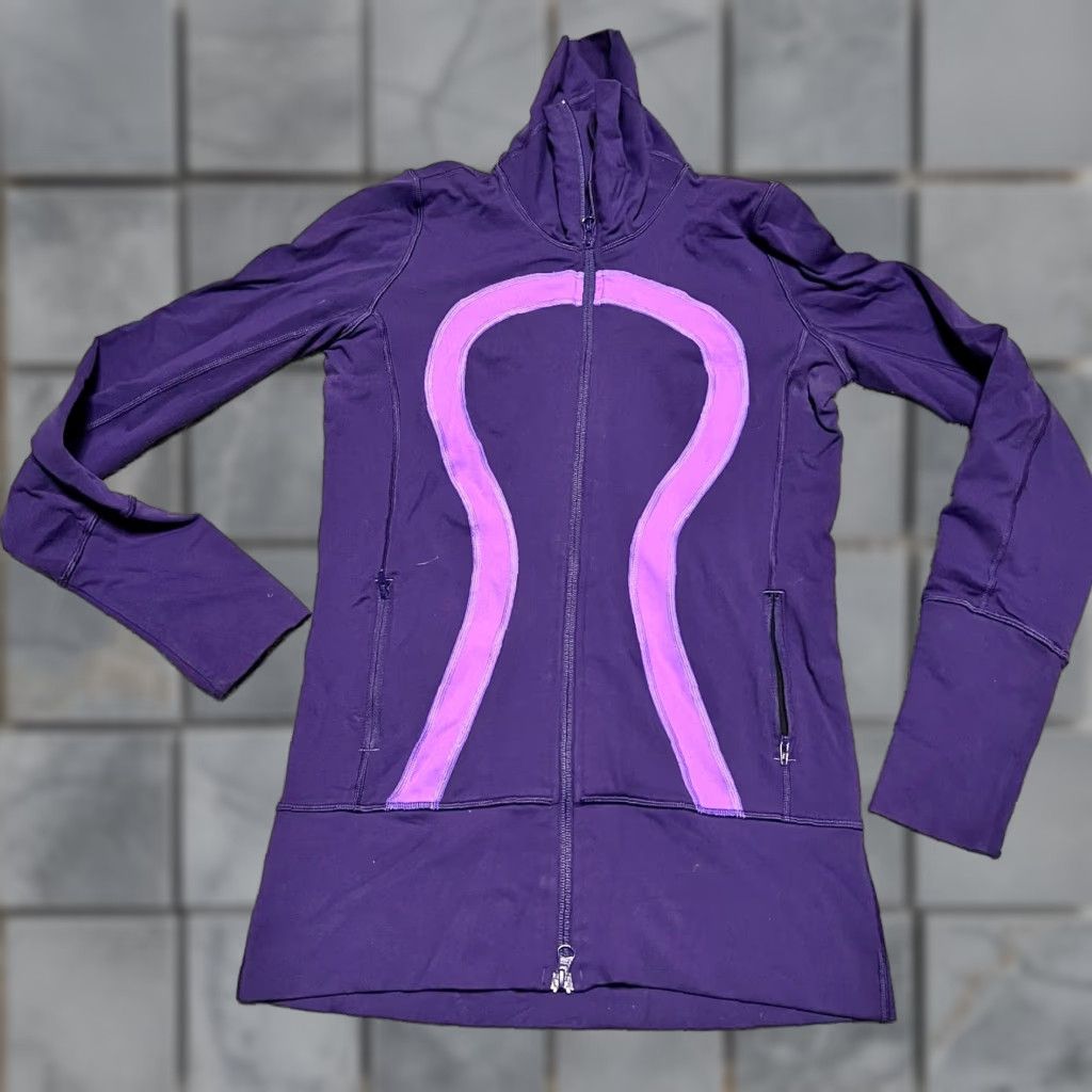 Lululemon Lululemon In Stride Jacket Womens 4 Full Zip Purple Thumbholes Size S / US 4 / IT 40 - 1 Thumbnail