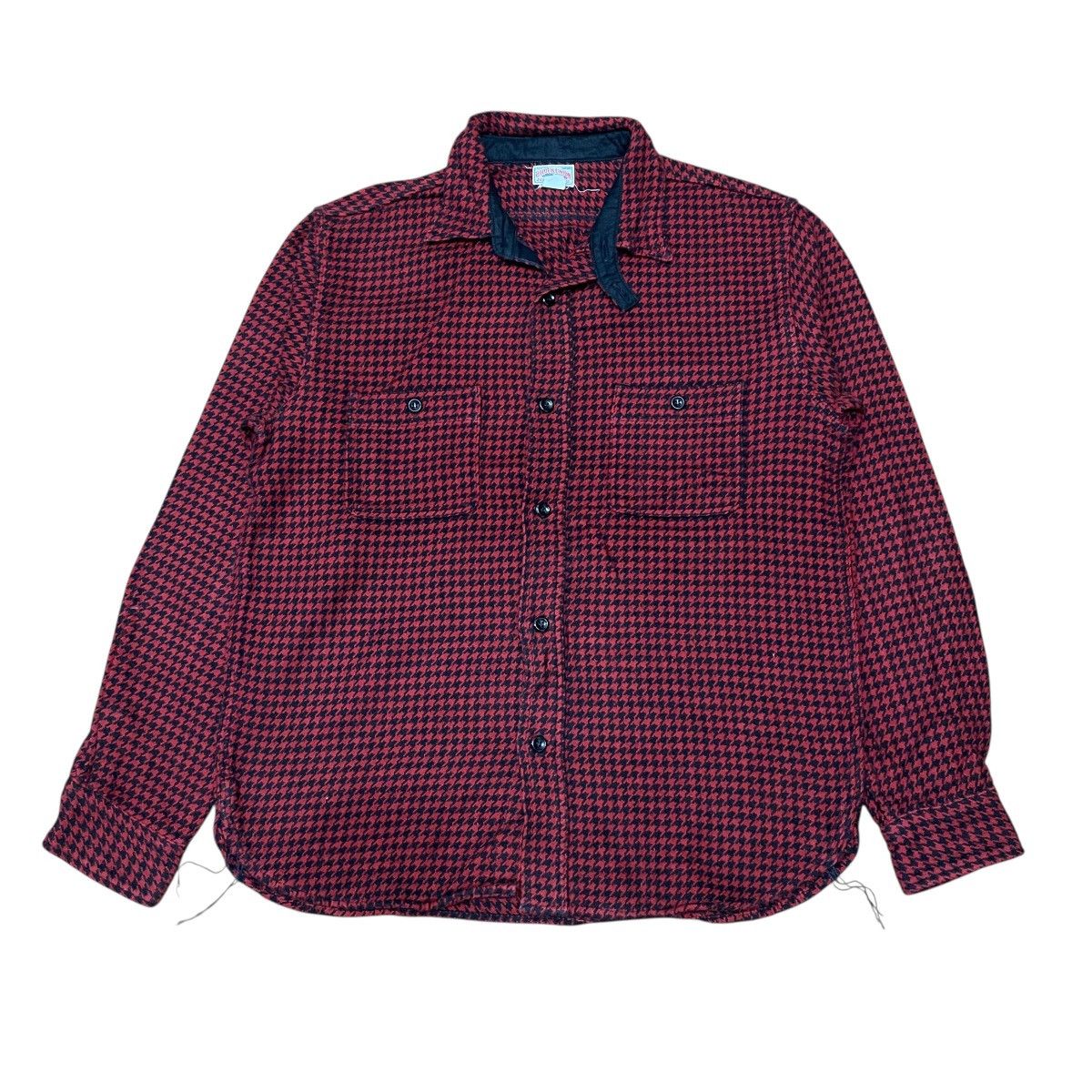 The Real McCoy's Joe McCoy's 8HU Houndstooth Flannel Shirt Size US M / EU 48-50 / 2 - 2 Thumbnail