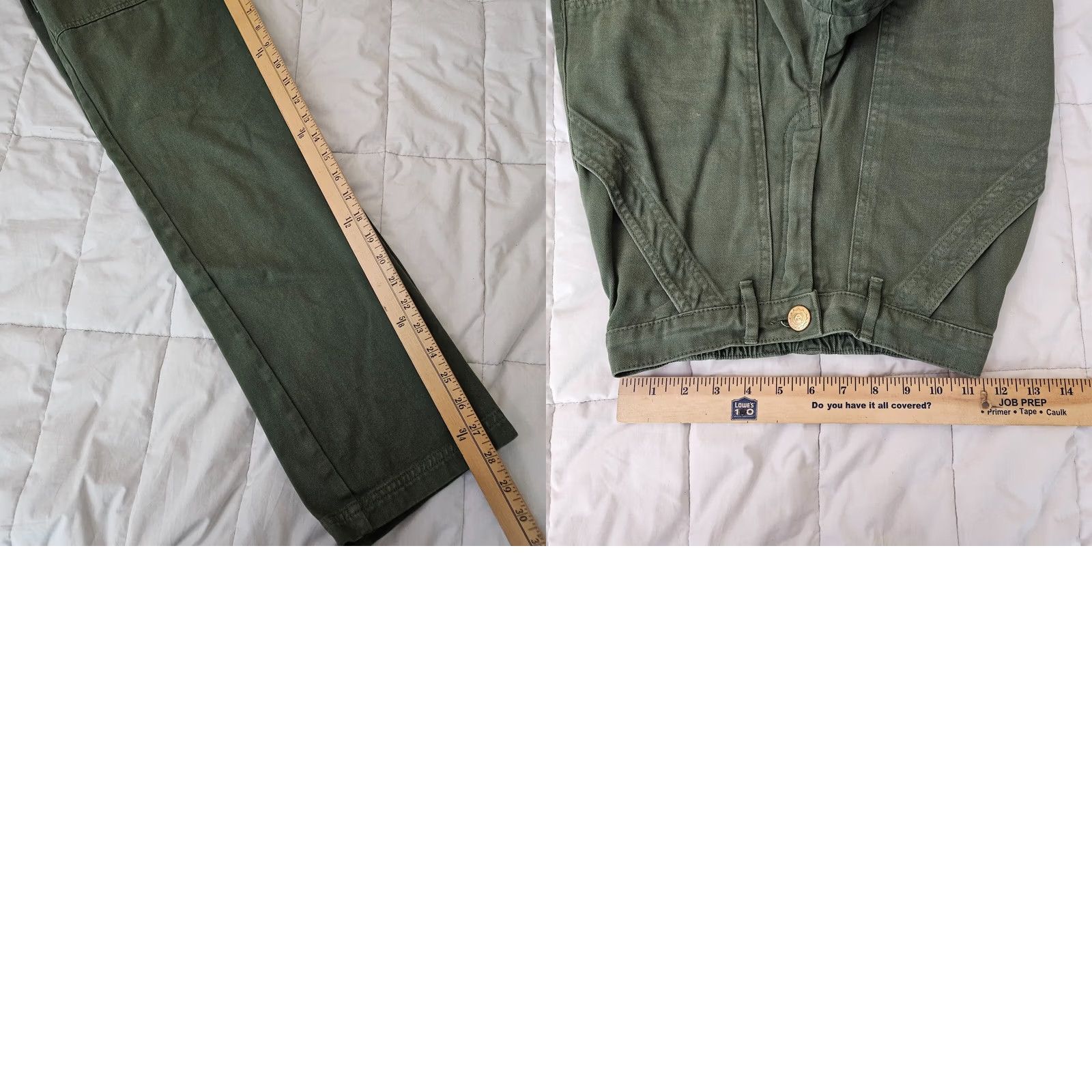 Big Bud Press Big Bud Press Grassy Green Work Pants Solid Cotton Pockets XXS Women's Casual Pants Front Pockets Cotton Workwear Slim Straight NYL? Size 24" / US 00 / IT 34 - 8 Thumbnail