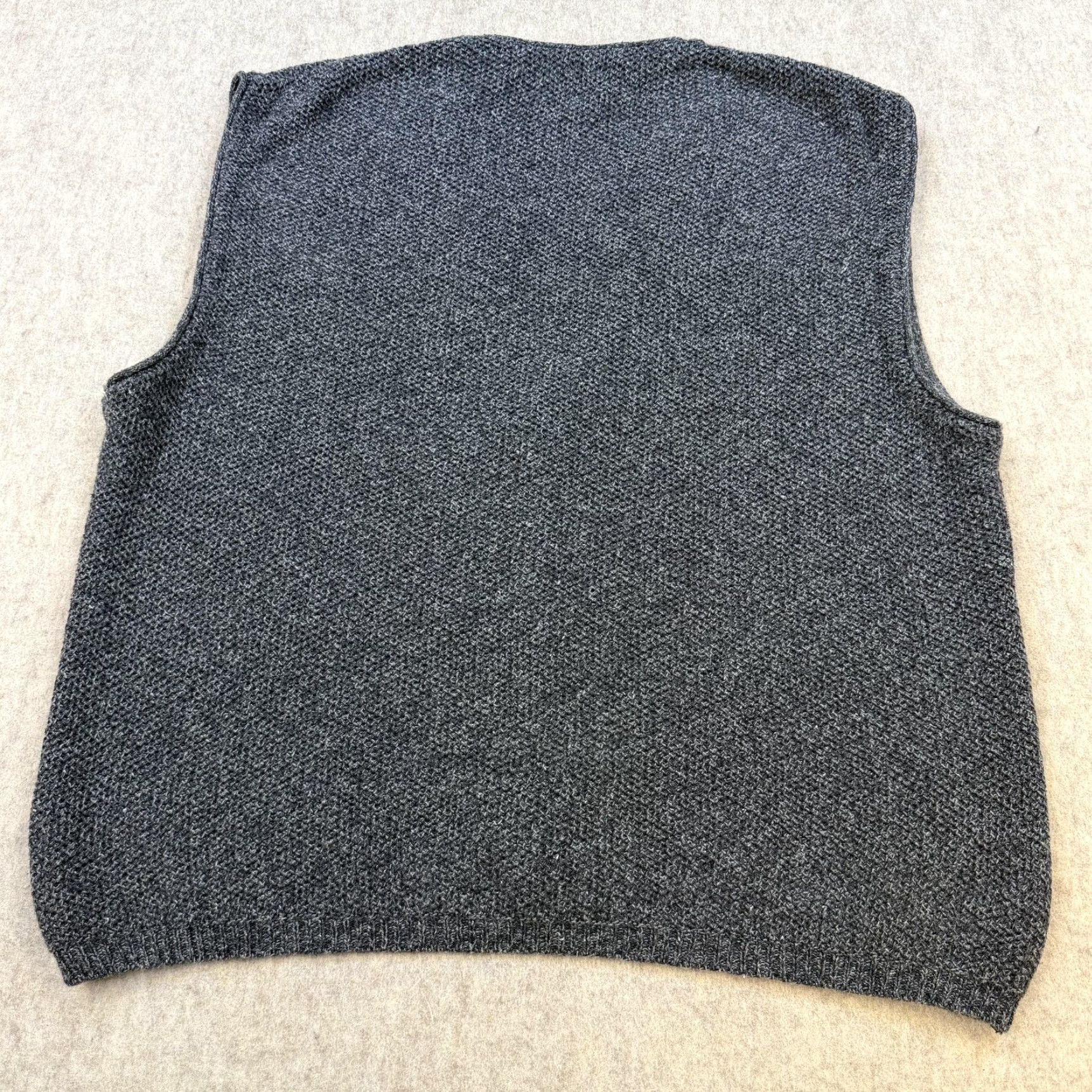 Vintage VTG St Johns Bay Sweater Vest Mens XL Heather Gray V Neck Button Front Made USA Size US XL / EU 56 / 4 - 5 Thumbnail