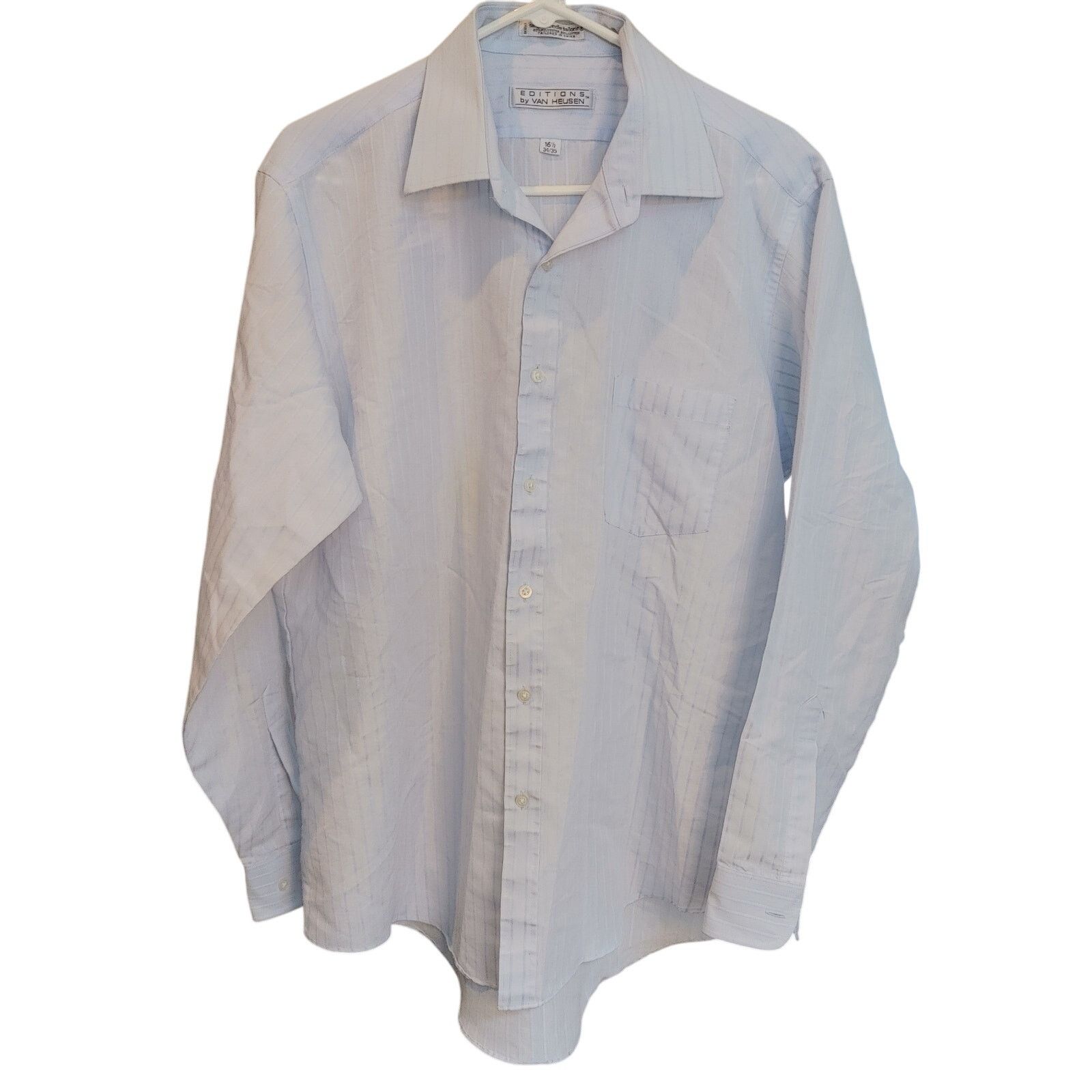 Van Heusen Editions by Van Heusen Men's 16.5 Blue Dress Shirt Size US M / EU 48-50 / 2 - 1 Thumbnail