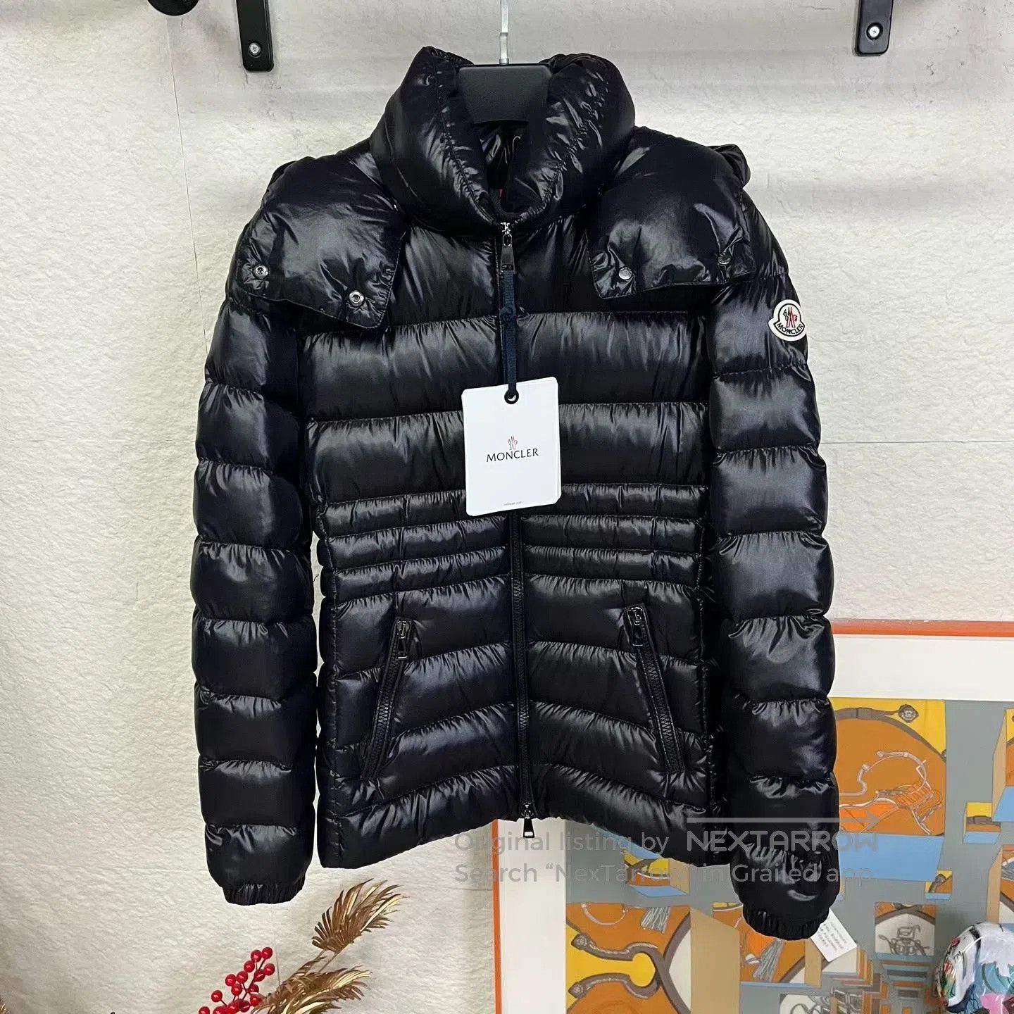 Moncler Moncler Bouchet Black Shiny Waist Down Jacket. Size S / US 4 / IT 40 - 1 Thumbnail