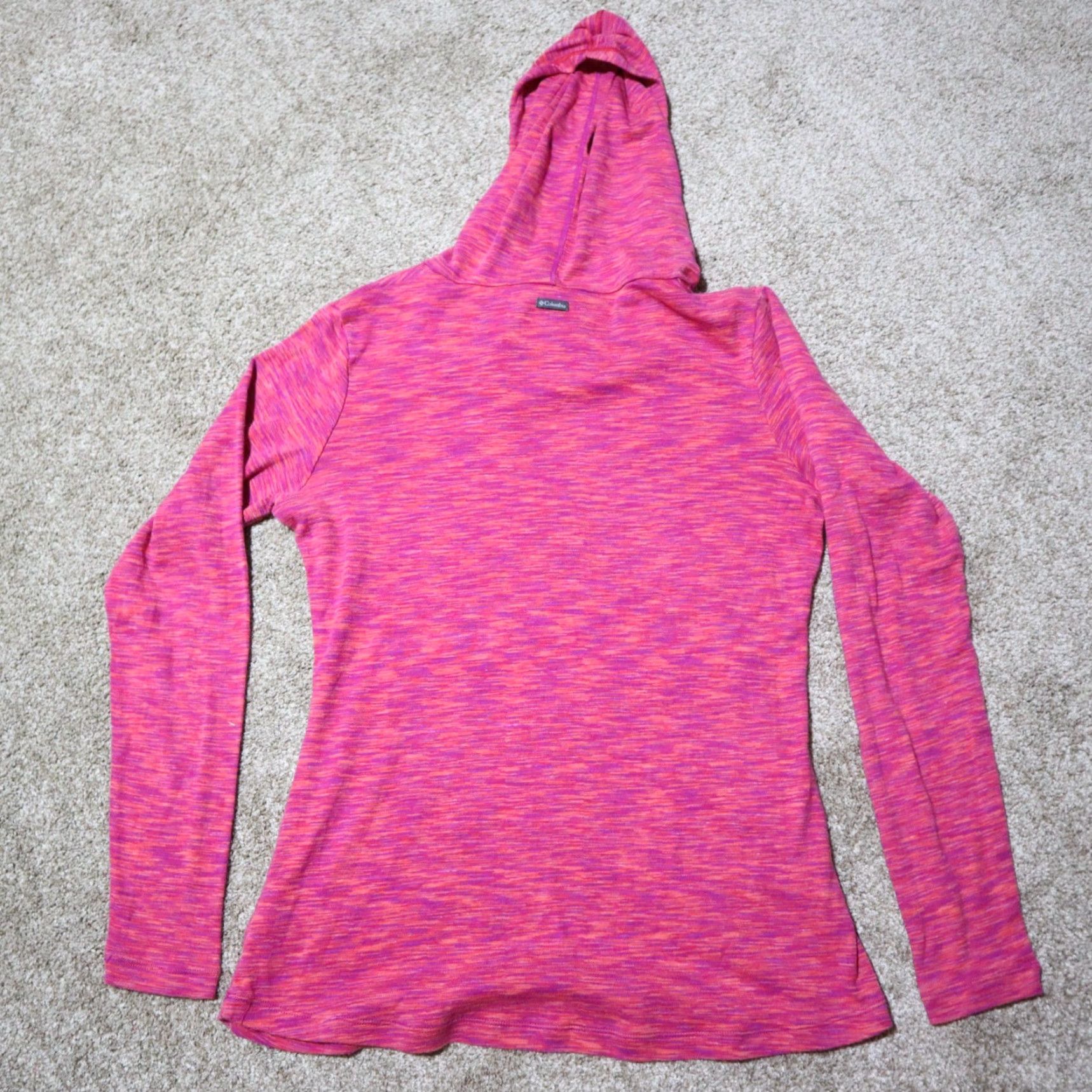 Pinko Columbia Hoodie Women Large L Pink Lightweight Zip Front Jacket Size L / US 10 / IT 46 - 6 Thumbnail