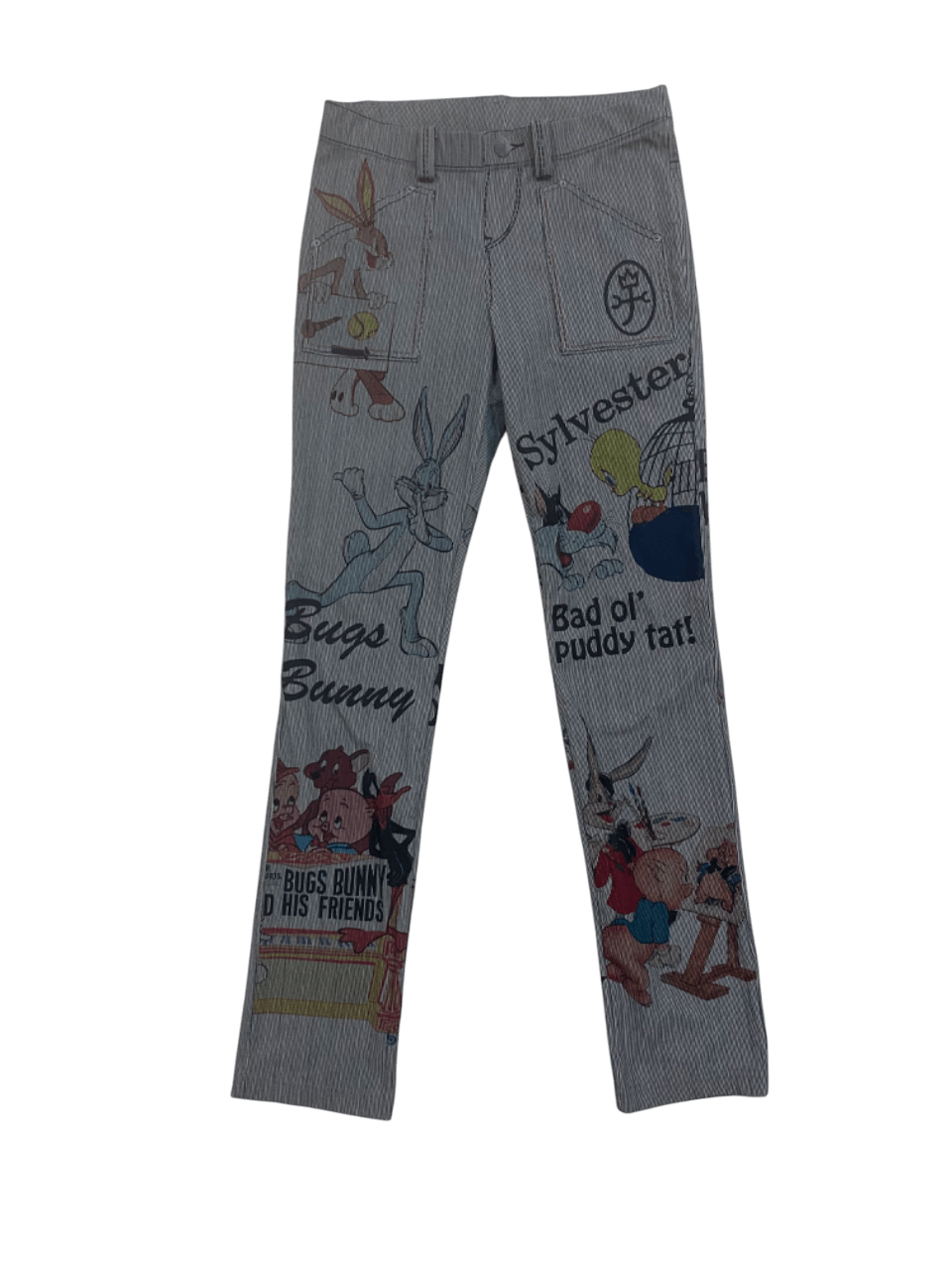 Jean Charles De Castelbajac Vintage Castelbajac Full Printed Pants Stretch Size US 30 / EU 46 - 1 Thumbnail