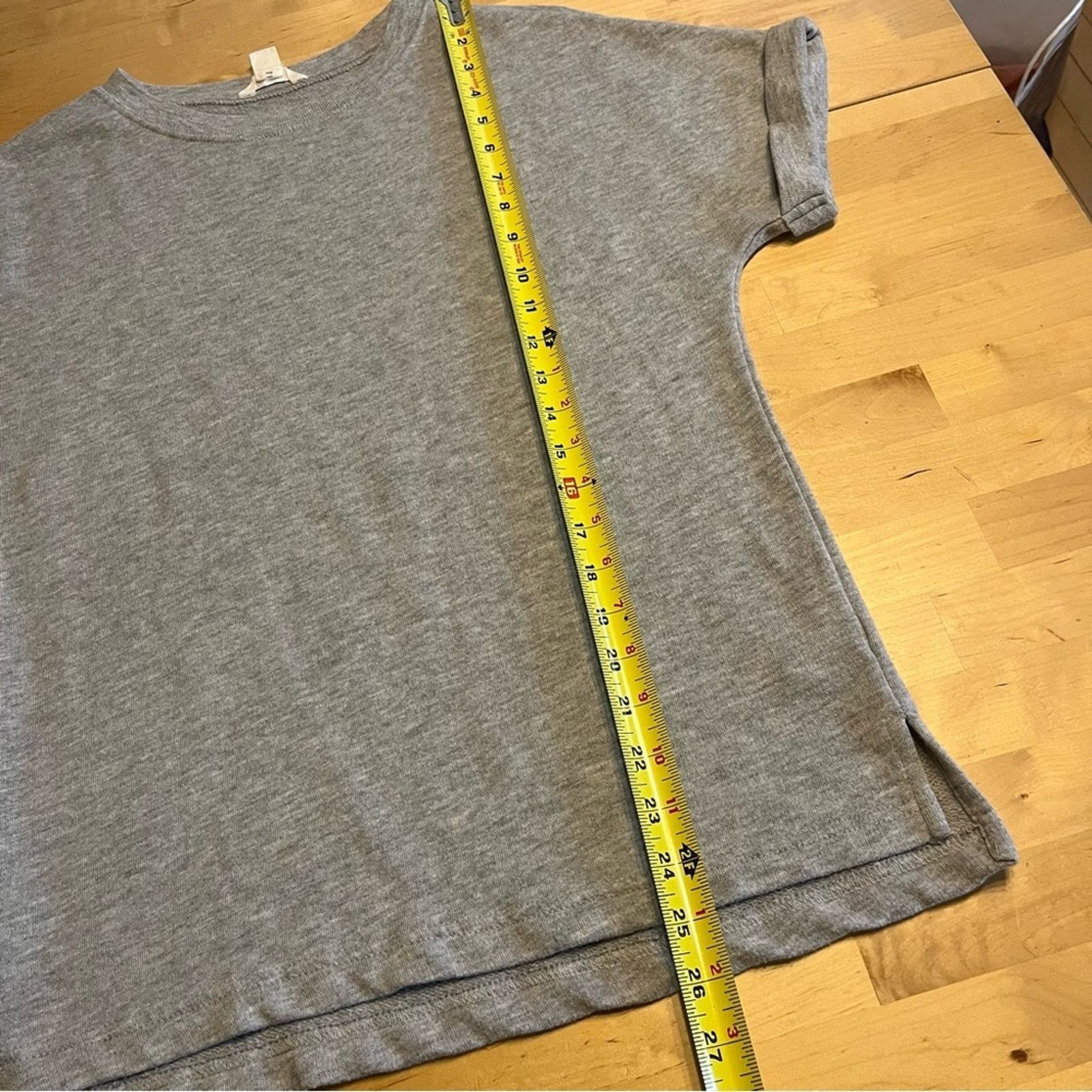 Other CASLON Women's Grey Round Neck Heavy Weight T-Shirt Size XS Size XS / US 0-2 / IT 36-38 - 6 Thumbnail