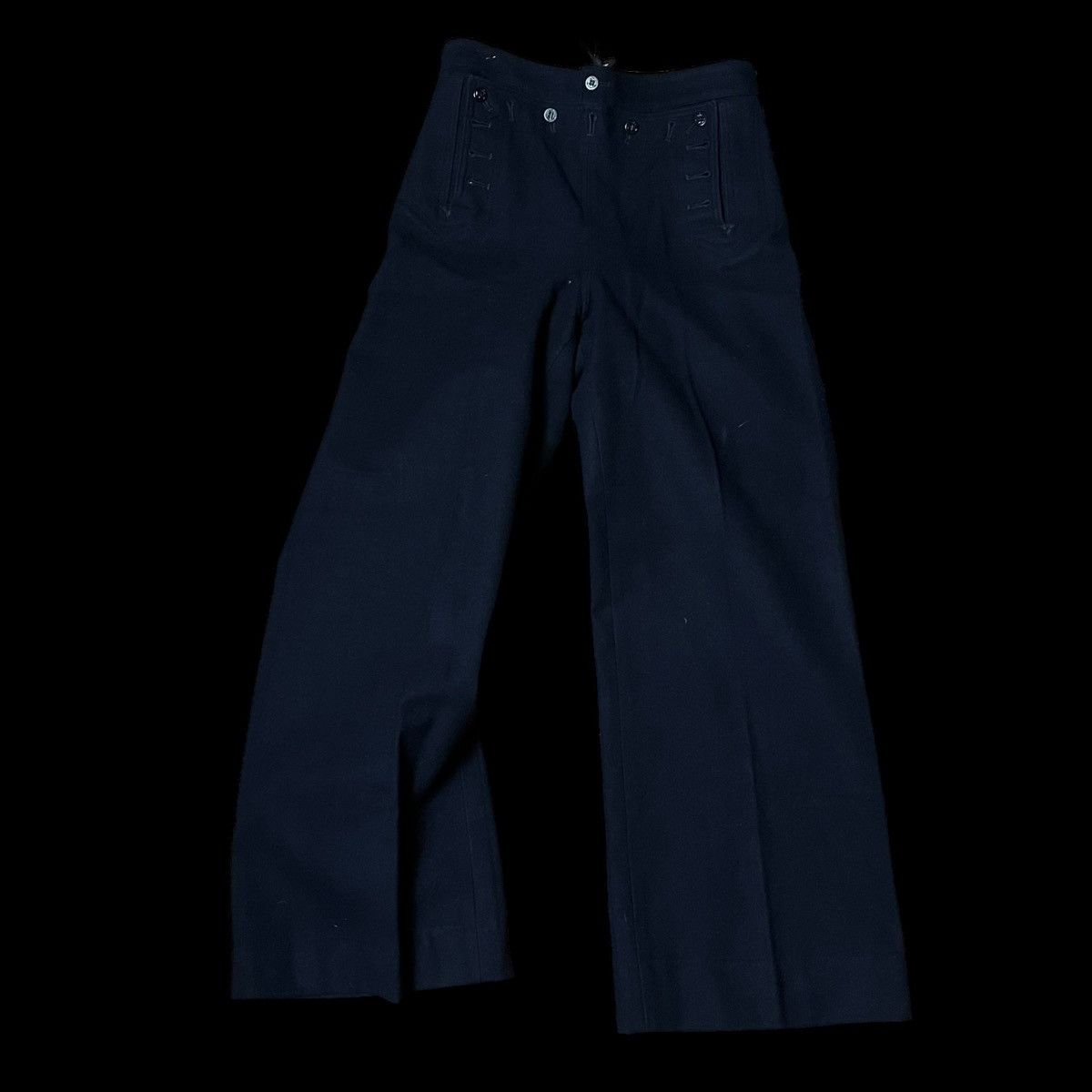 Image of Made In USA x Vintage Us Navy Sailor Wide Leg Pants 100% Wool Size 36 in Blue, Men's