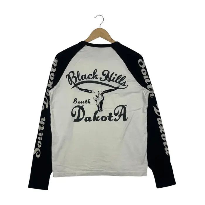 Vintage BLACK HILLS MOTORCYCLE South Dakota Raglan Tee Shirt Size L / US 10 / IT 46 - 3 Thumbnail