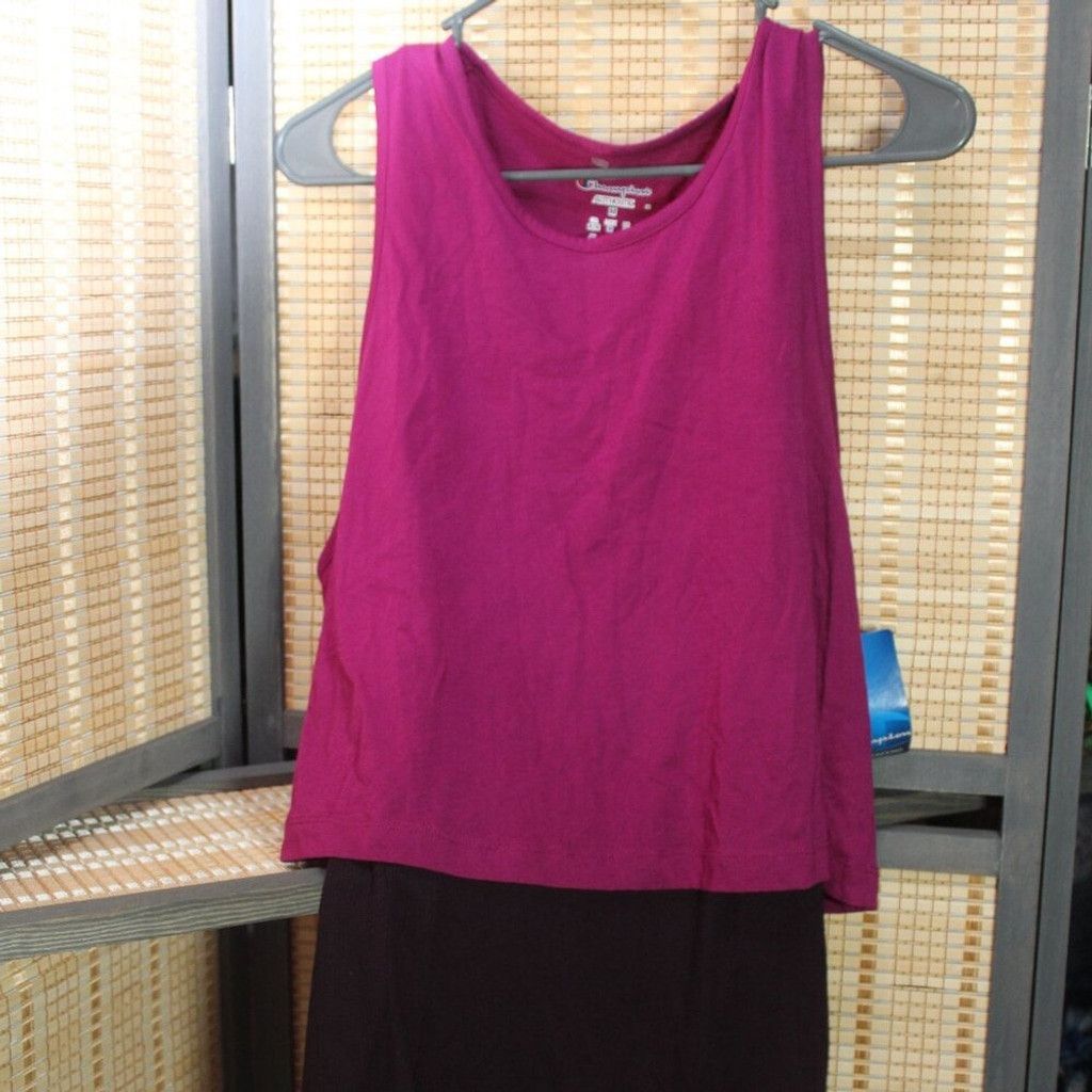 Champion Champion Cropped Magenta Over a Ribbed Deep Purple Tank Size M / US 6-8 / IT 42-44 - 3 Thumbnail