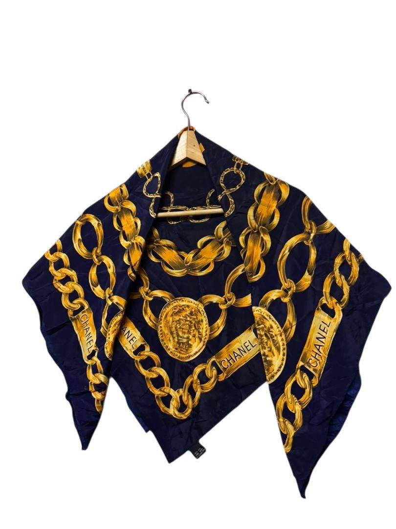 Chanel Authentic🔥90’s Chanel Silk Scarves Size ONE SIZE - 4 Thumbnail