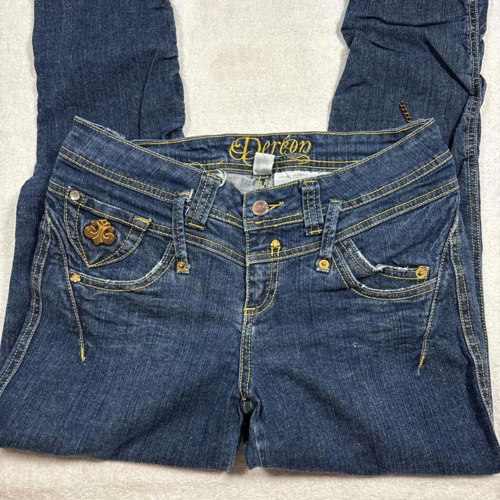 Other y2k deréon denim jeans with chain detailing Size 28" / US 6 / IT 42 - 4 Thumbnail
