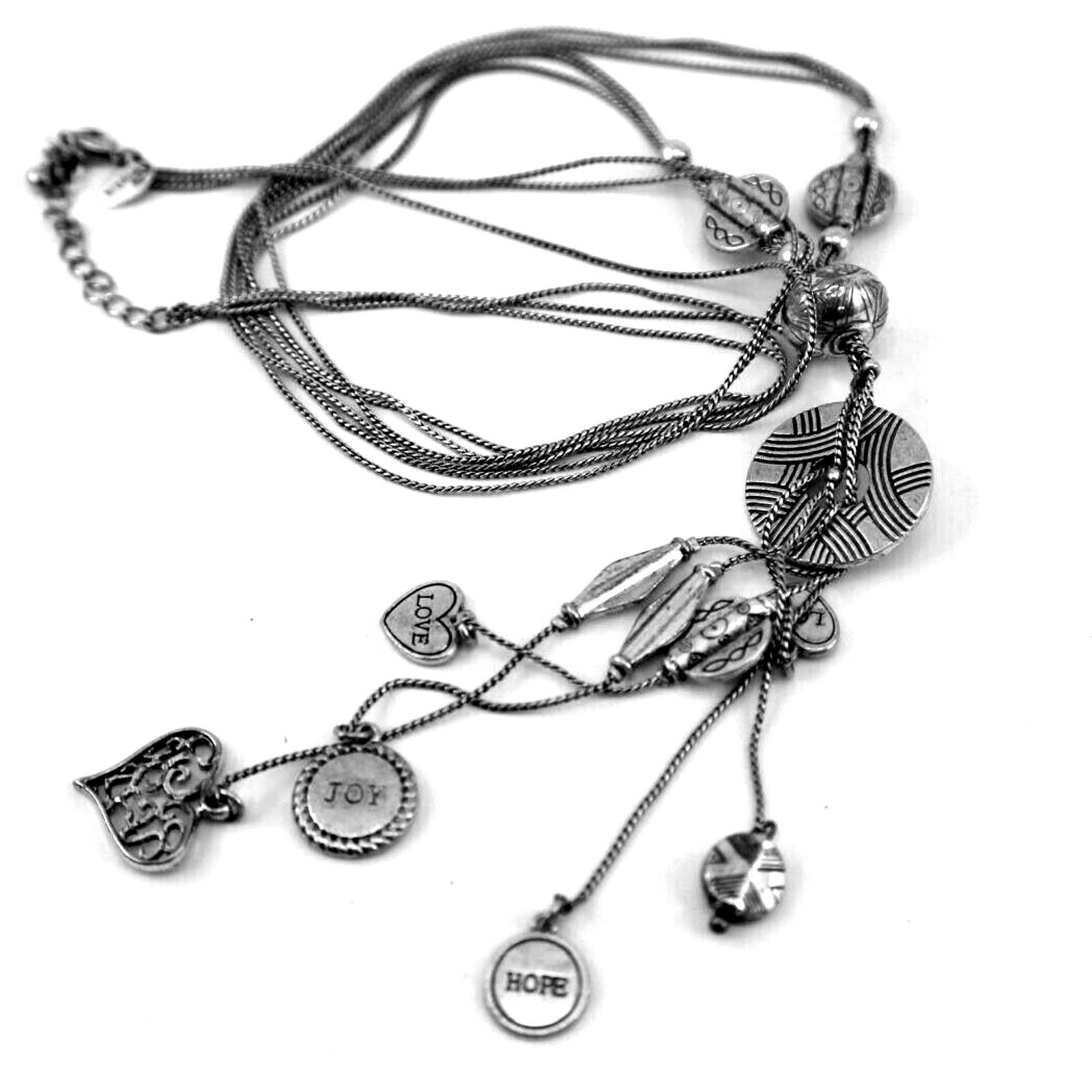 Other Lia Sophia Silvertone Multi-Chain Necklace Love Hope Joy Size ONE SIZE - 2 Thumbnail