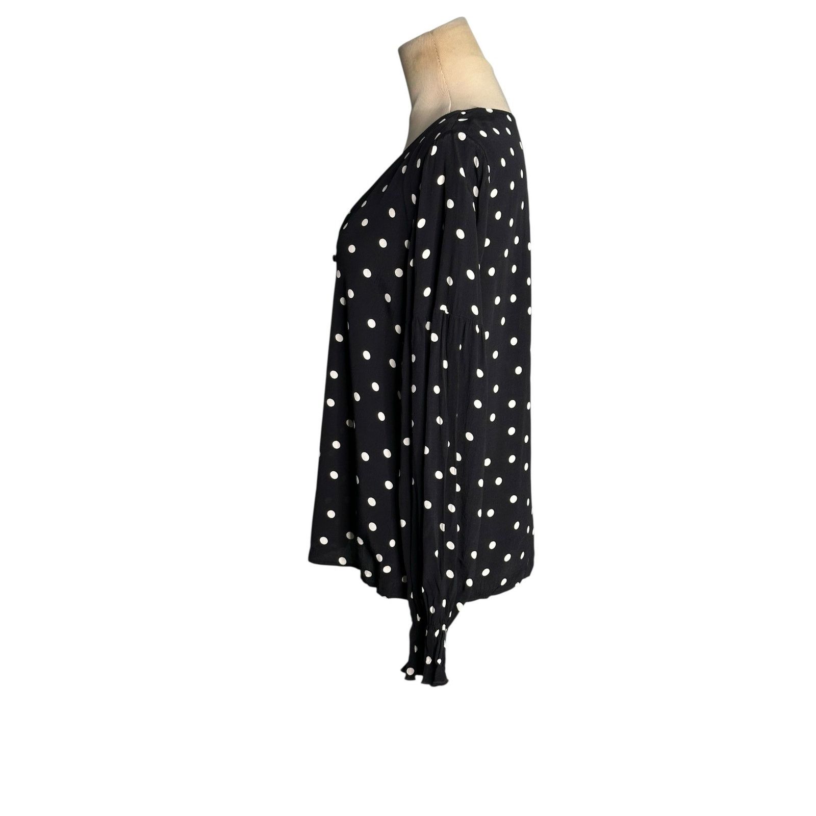 Sanctuary Sanctuary polka dots long sleeves tunic blouse size XS Size XS / US 0-2 / IT 36-38 - 9 Thumbnail