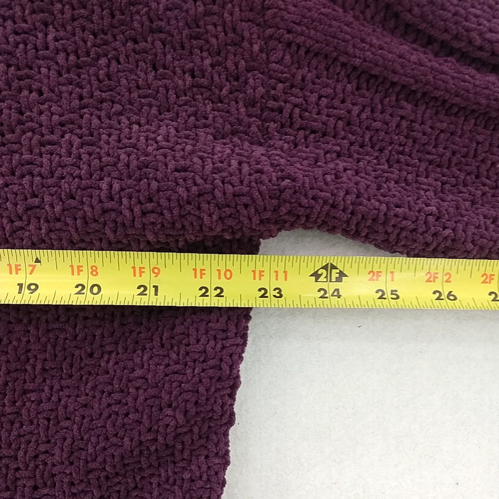 Vintage Seven7 Sweater Womens Small Purple Chunky Knit Turtleneck Balloon Sleeve Size S / US 4 / IT 40 - 4 Thumbnail