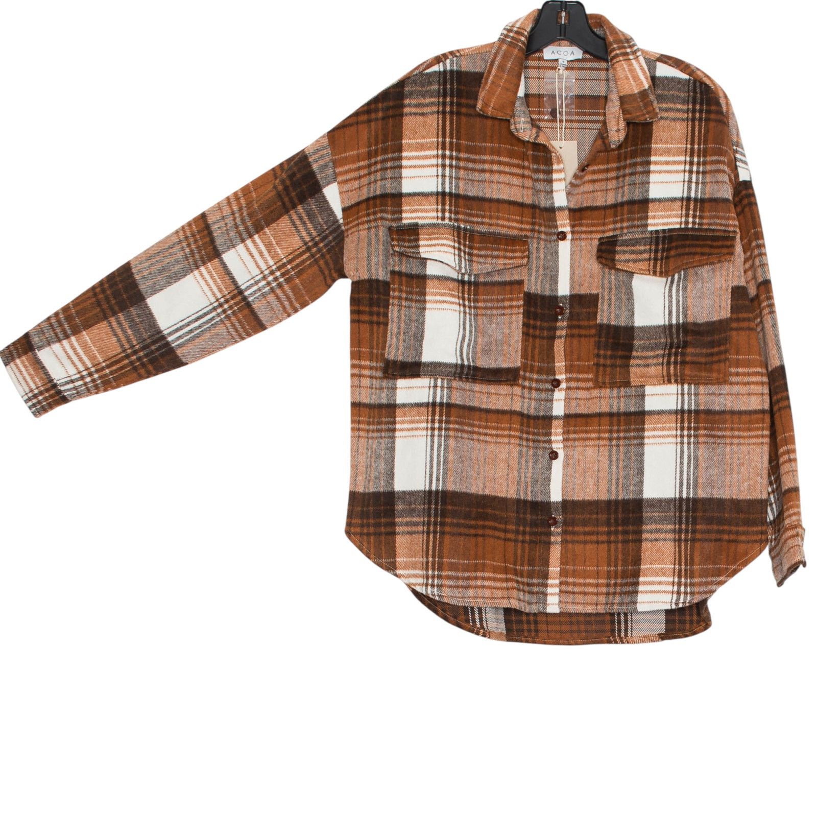 Other NWT ACOA Shacket Wool Flannel Oversize Button Plaid Small Size S / US 4 / IT 40 - 6 Thumbnail