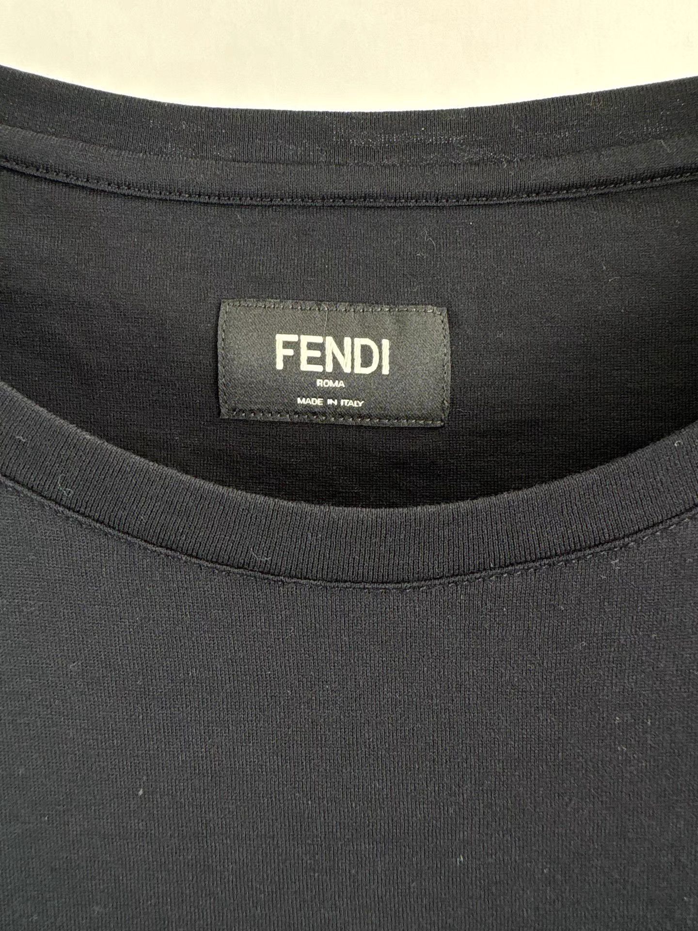 Fendi FENDI Black Cartoon Head Rhinestone Short Sleeve K1 Size US XL / EU 56 / 4 - 3 Thumbnail