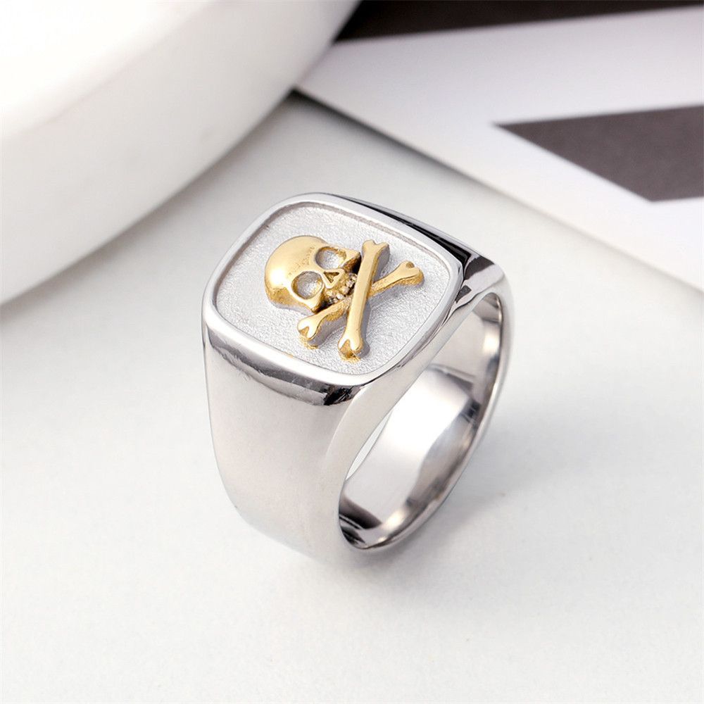 Other Skull Skeletons Stainless Steel Biker Ring Size ONE SIZE - 2 Thumbnail