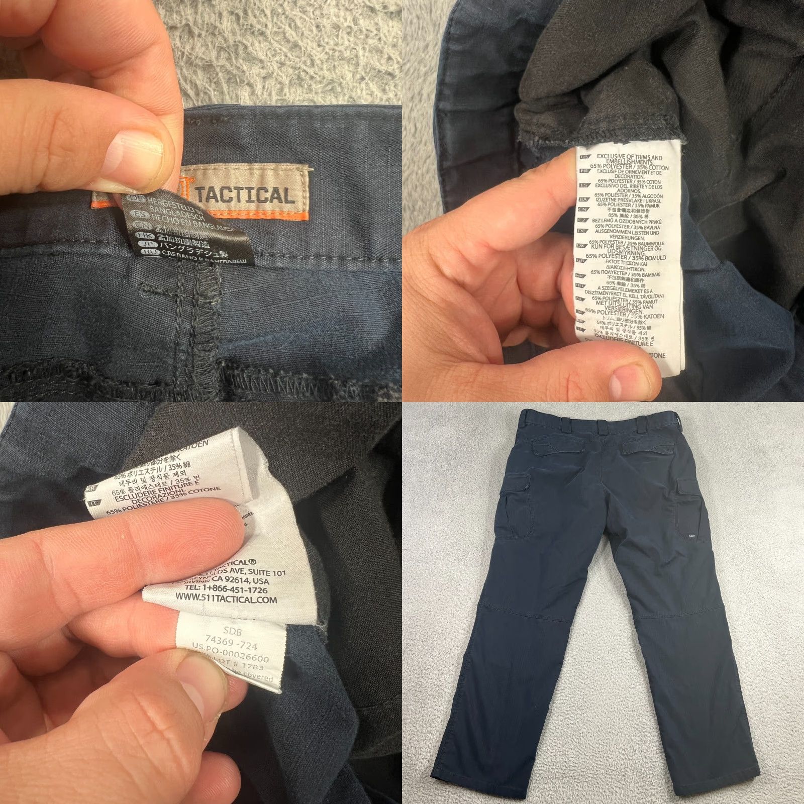 Vintage VINTAGE? No — 5.11 Tactical Pants Stryke FlexTac Cargo 74369 Pocket Navy Blue Mens 39x31 Size US 39 - 8 Thumbnail