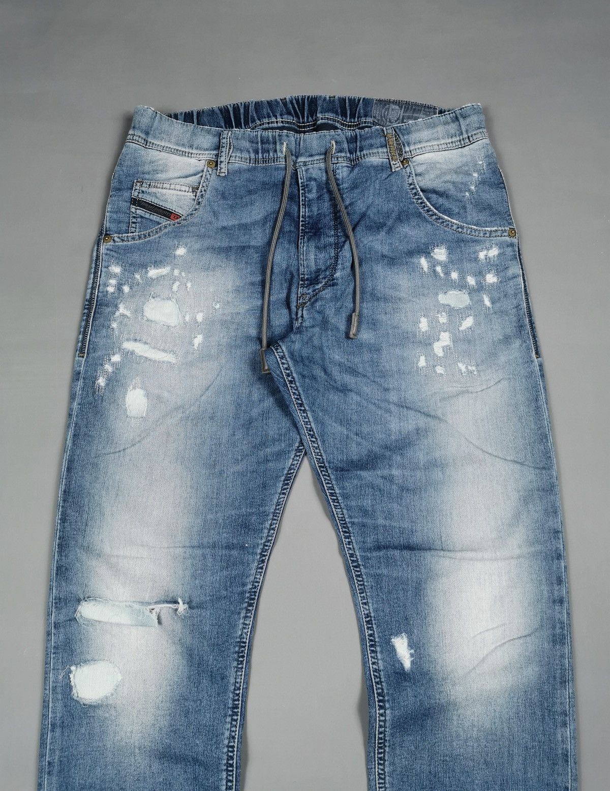 Diesel Distressed Patch Diesel Krooley-Ne Denim Sweat Pants Size US 36 / EU 52 - 2 Thumbnail