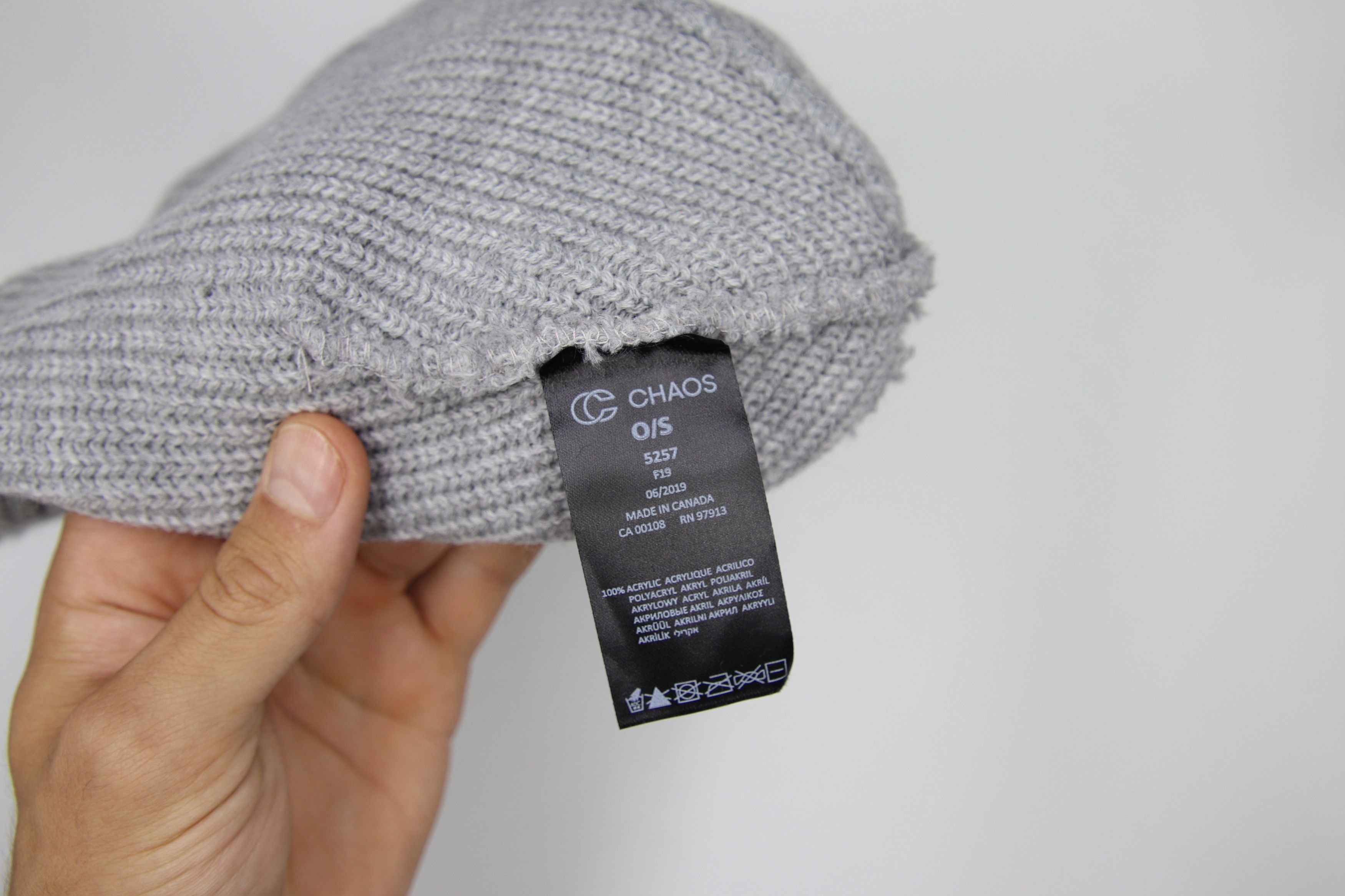 Other Chaos Beanie Grey Size ONE SIZE - 3 Thumbnail