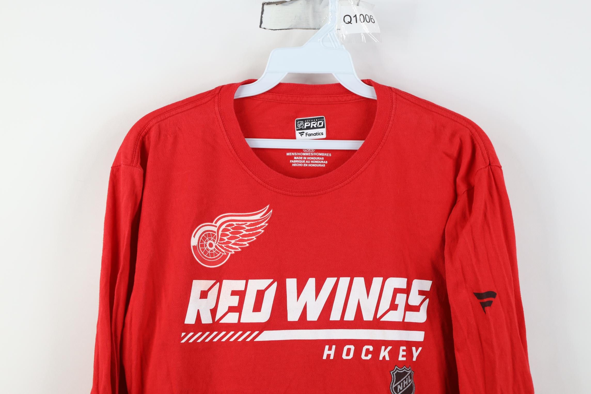 Vintage Fanatics Authentic Pro Red Wings Hockey Long Sleeve T-Shirt Size US L / EU 52-54 / 3 - 2 Thumbnail