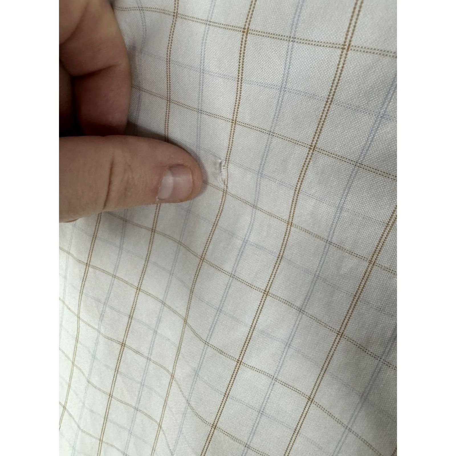 Brooks Brothers Brooks Brothers Dress Shirt Mens 18-35 White Check Traditional Fit Non Iron Shirt Long Sleeve Button Down Collar 100% Cotton Size 48R - 5 Thumbnail
