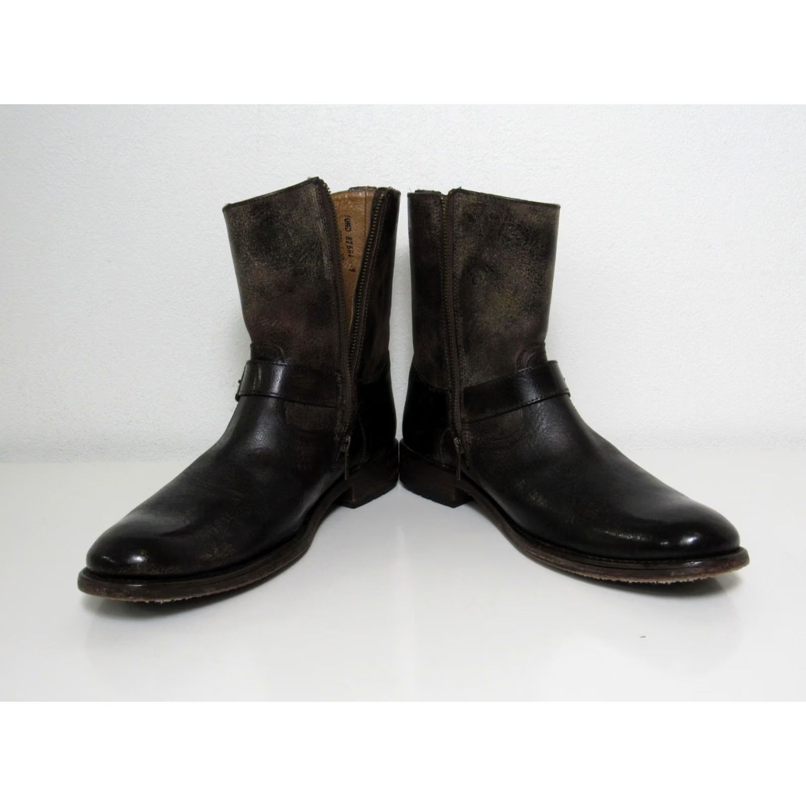 Frye FRYE Men's Brown Leather Motorcycle Boots 10.5 D Biker Size US 10 / EU 43 - 5 Thumbnail