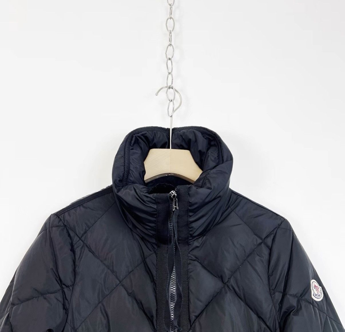 Moncler Moncler Black Lace-Trim Down Jacket with Waist Cinching K12 Size XS / US 0-2 / IT 36-38 - 3 Thumbnail