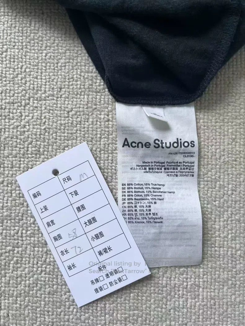 Acne Studios Acne Studios 1996 Series Letter Printed Crewneck Short Sle Size US S / EU 44-46 / 1 - 4 Thumbnail