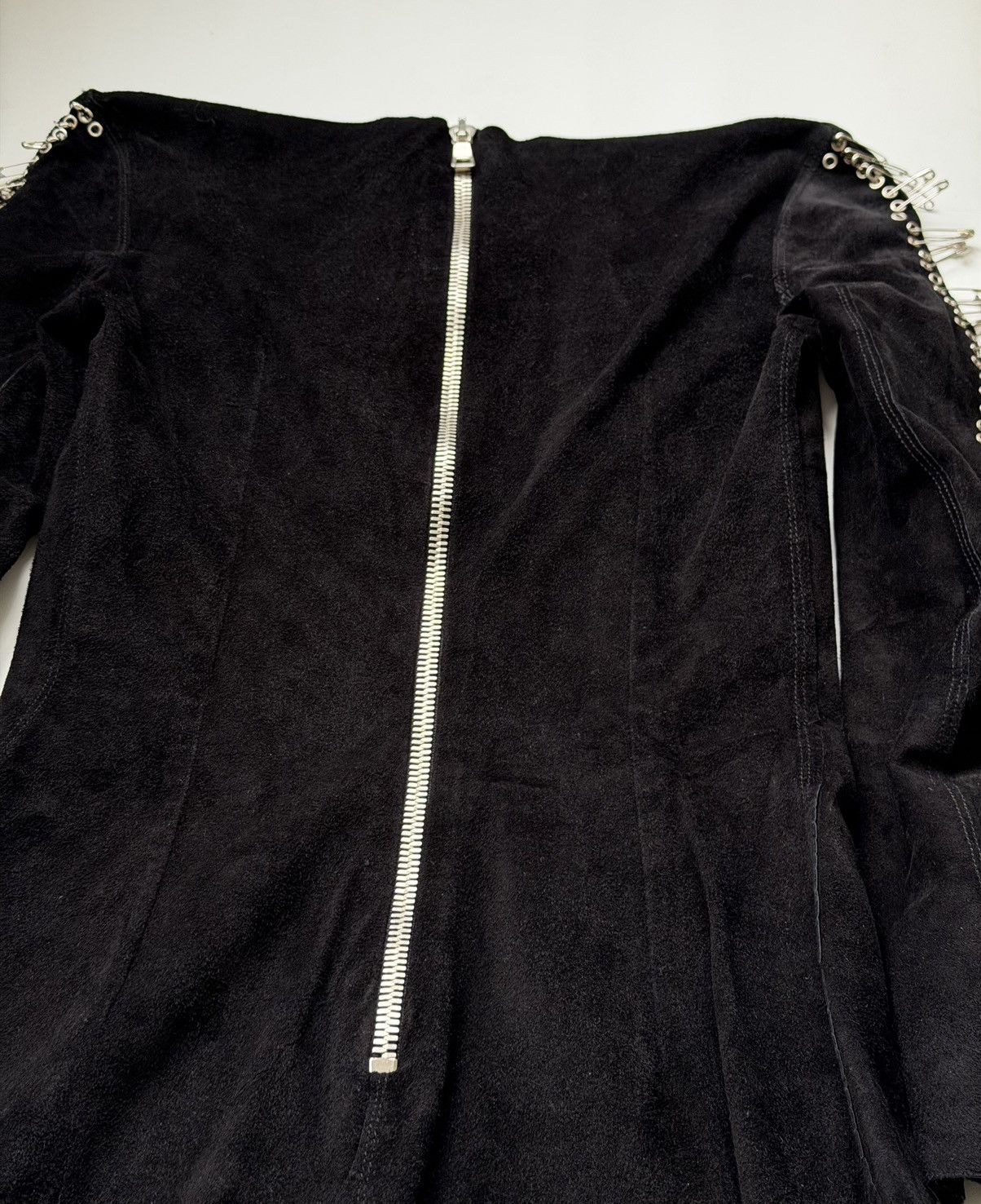 Balmain BALMAIN Decarnin SS2011 Safety Pin Leather Calf Mini Dress Size S / US 4 / IT 40 - 15 Thumbnail