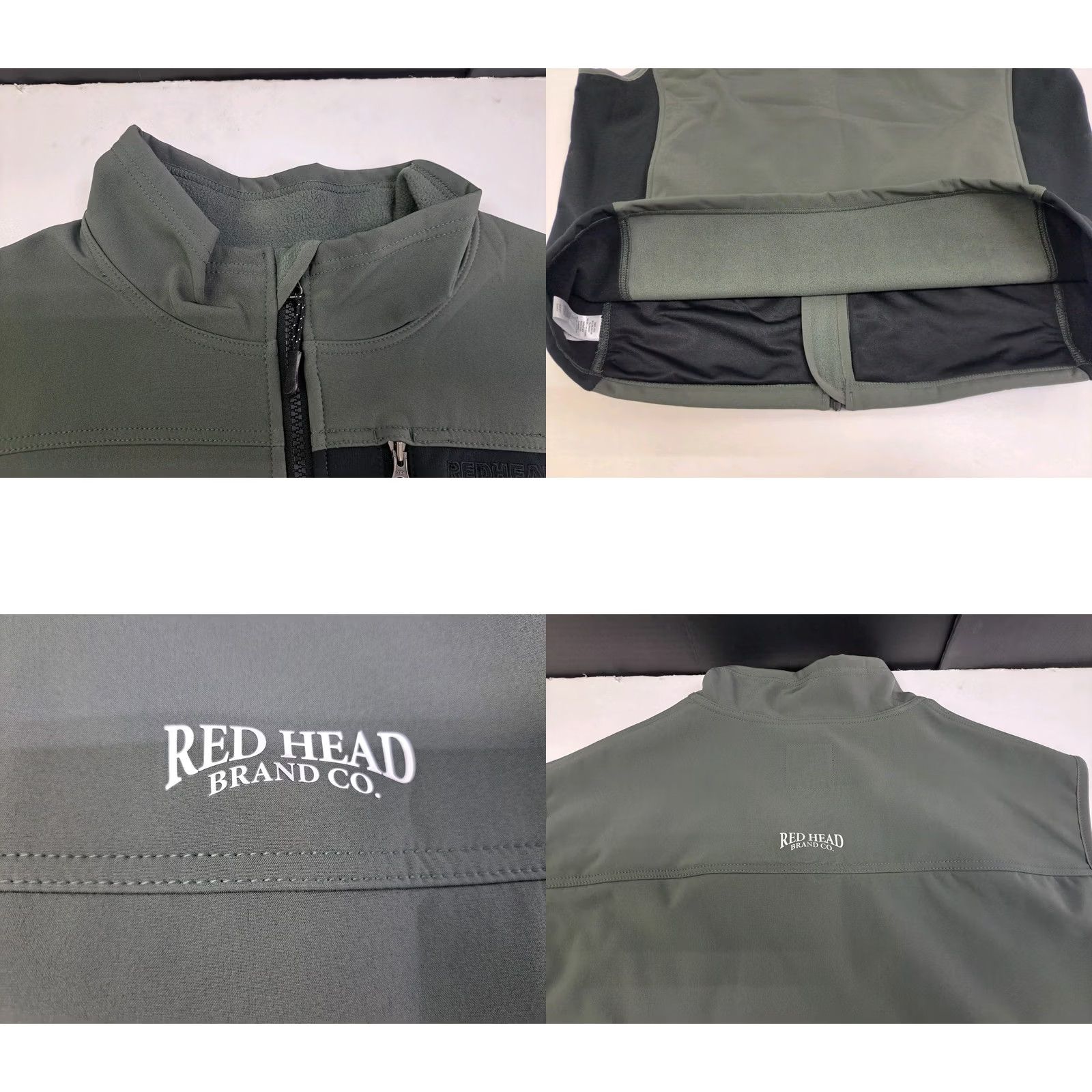 Vintage Red Head Sleeveless Vest Grey/Black Full Zip Pockets XL Mens Vest Classic Outdoor Size US XL / EU 56 / 4 - 8 Thumbnail