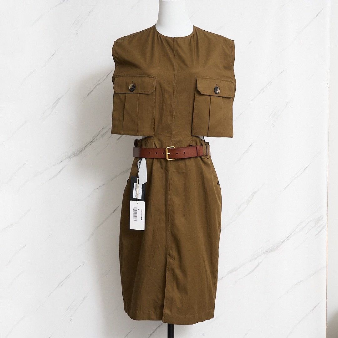 Saint Laurent Paris Saint Laurent Cutout Sleeveless Cotton Dress Size S / US 4 / IT 40 - 1 Thumbnail