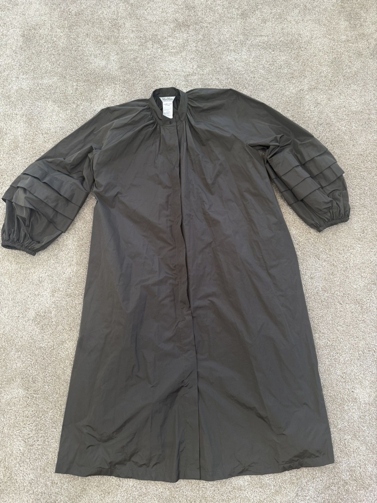 Max Mara Max Mara Studio Black Midi Coat – Balloon Sleeves Size XL / US 12-14 / IT 48-50 - 1 Thumbnail