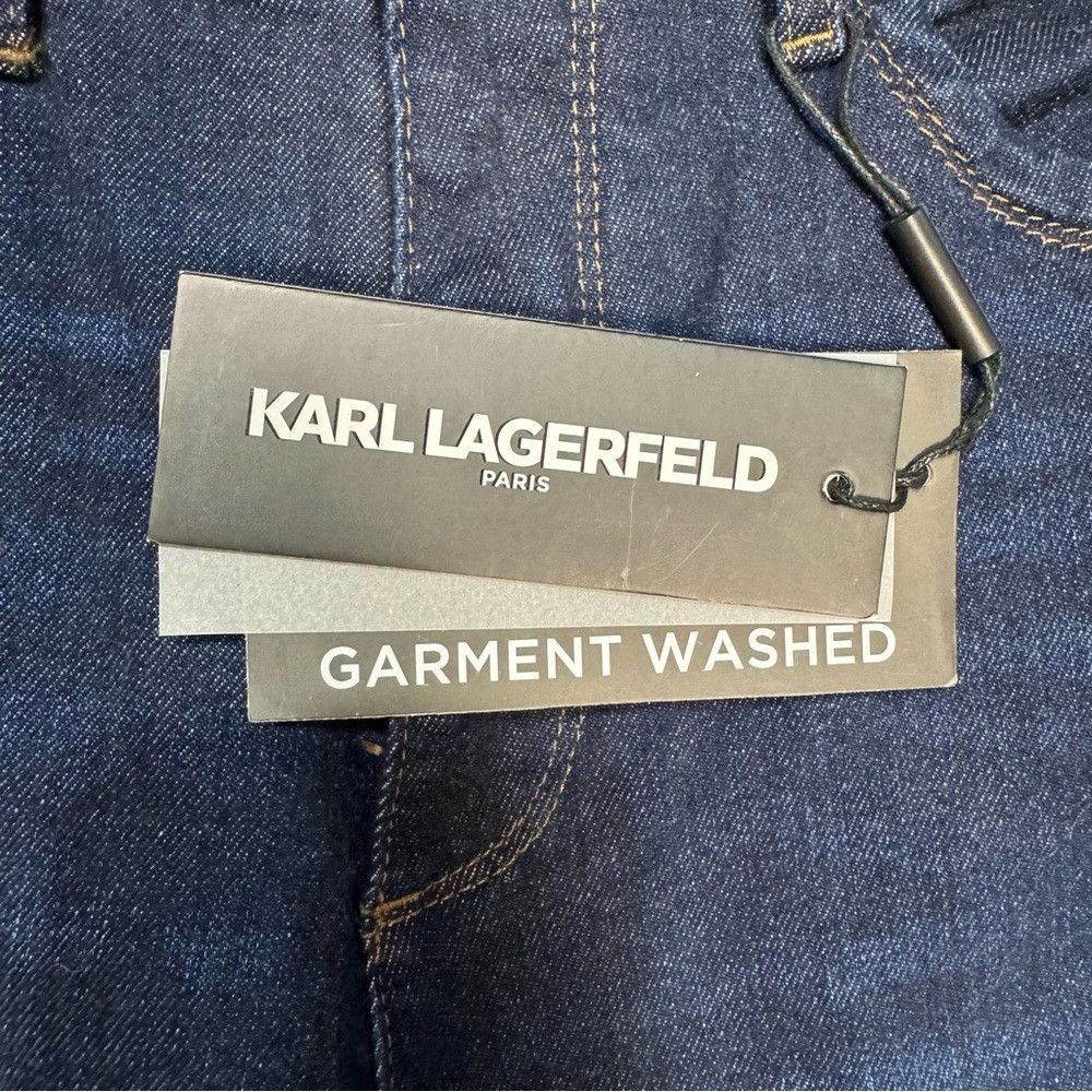 Karl Lagerfeld NWT New $100 Karl Lagerfeld Paris Contrast Logo Taping Jean Size 26" / US 2 / IT 38 - 6 Thumbnail