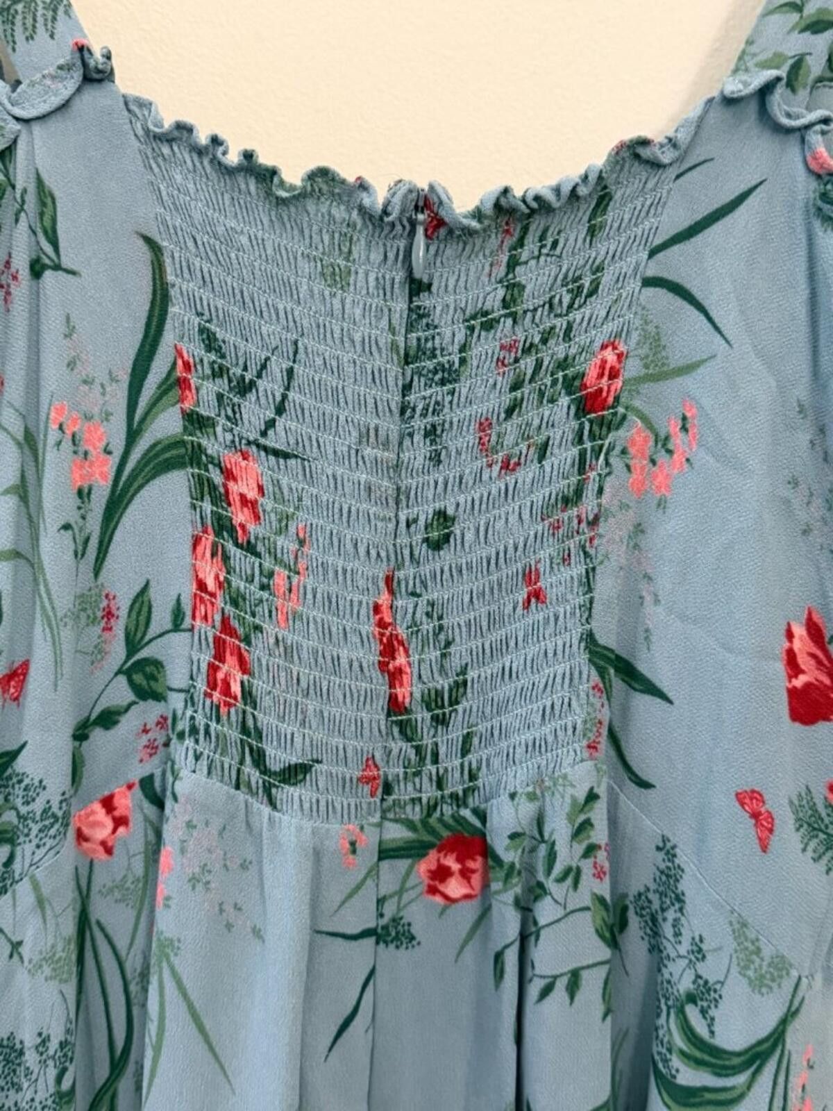 Reformation BNWT REFORMATION NIKITA BLUE FLORAL SUMMER DRESS 12 Size XL / US 12-14 / IT 48-50 - 8 Thumbnail