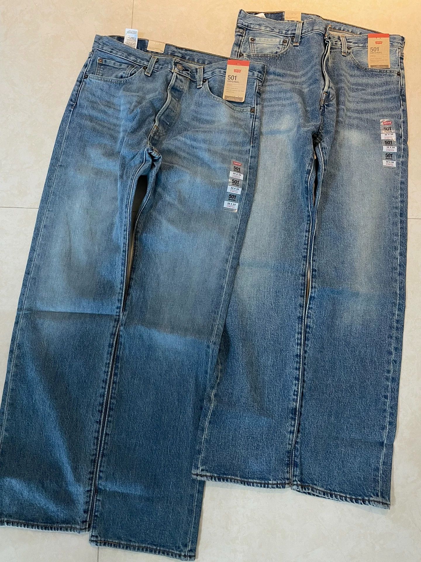 Levi's Levi's 501 Men's Dark Wash Distressed Vibe DIY Hem Size US 32 / EU 48 - 2 Thumbnail