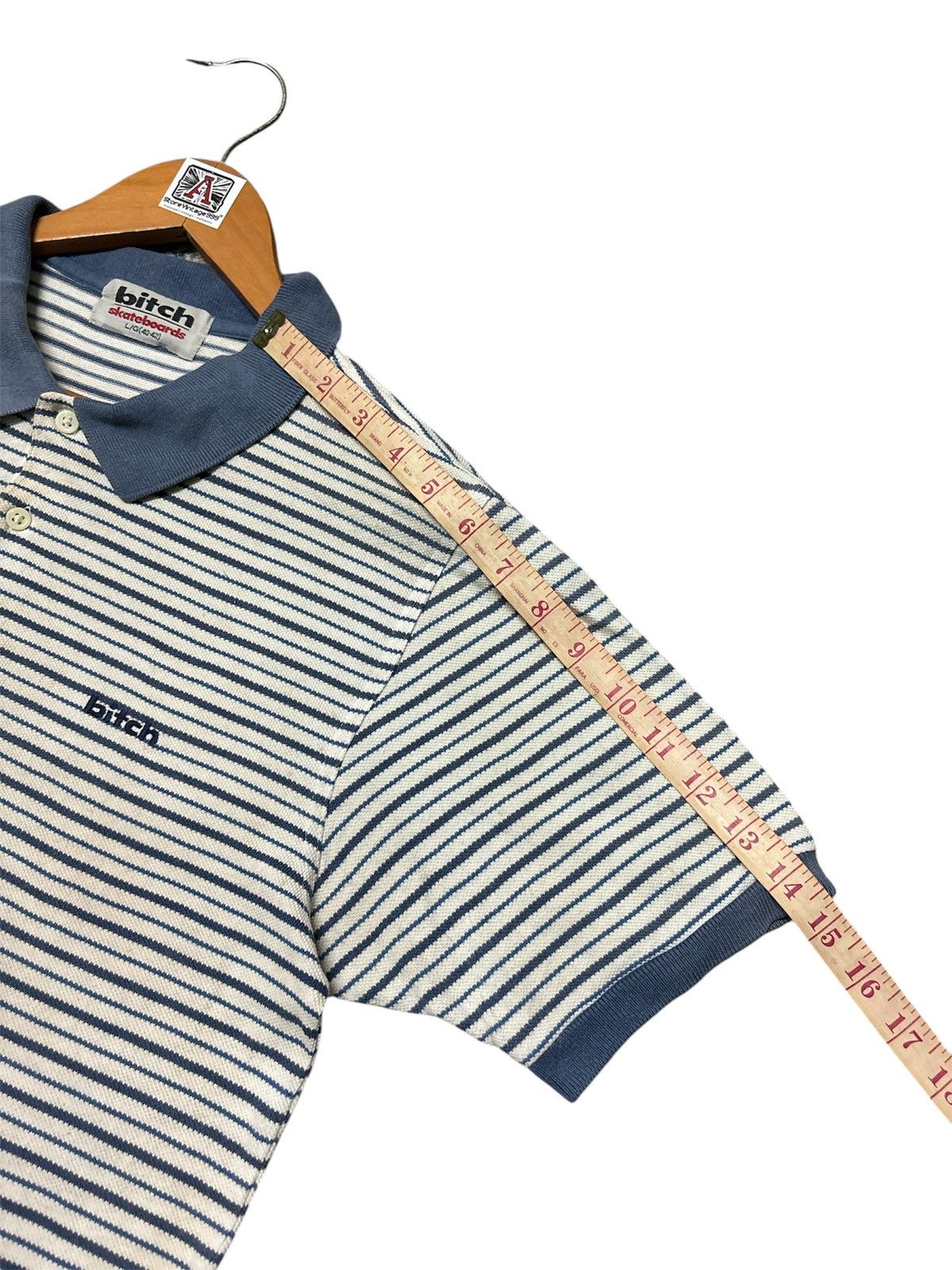 Welcome Skateboards ‼️RARE‼️VINTAGE BITCH SKATEBOARDS STRIPED POLO TEE💥 Size US L / EU 52-54 / 3 - 11 Thumbnail