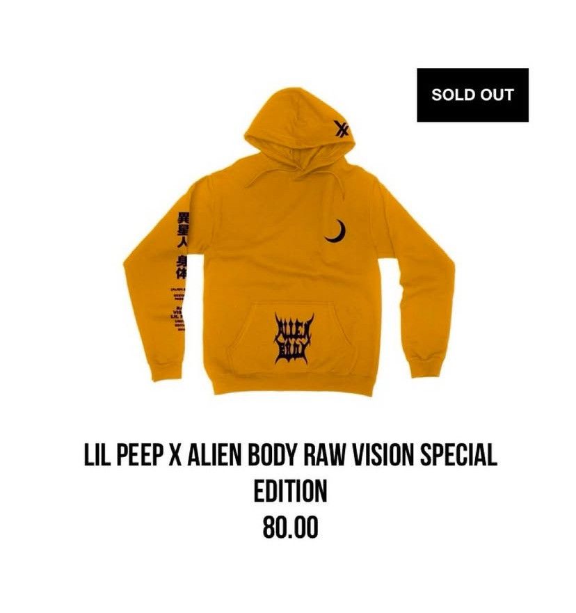 Lil Peep *2018* Lil Peep edition “Raw Vision” hoodie Size US M / EU 48-50 / 2 - 10 Thumbnail