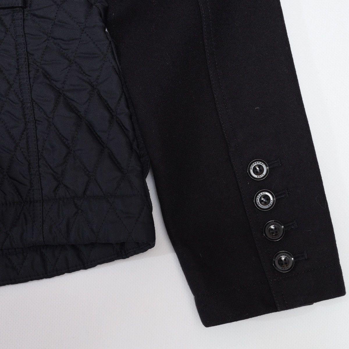 Burberry Burberry Brit Quilted Jacket With Wool Sleeve Navy Size S / US 4 / IT 40 - 13 Thumbnail